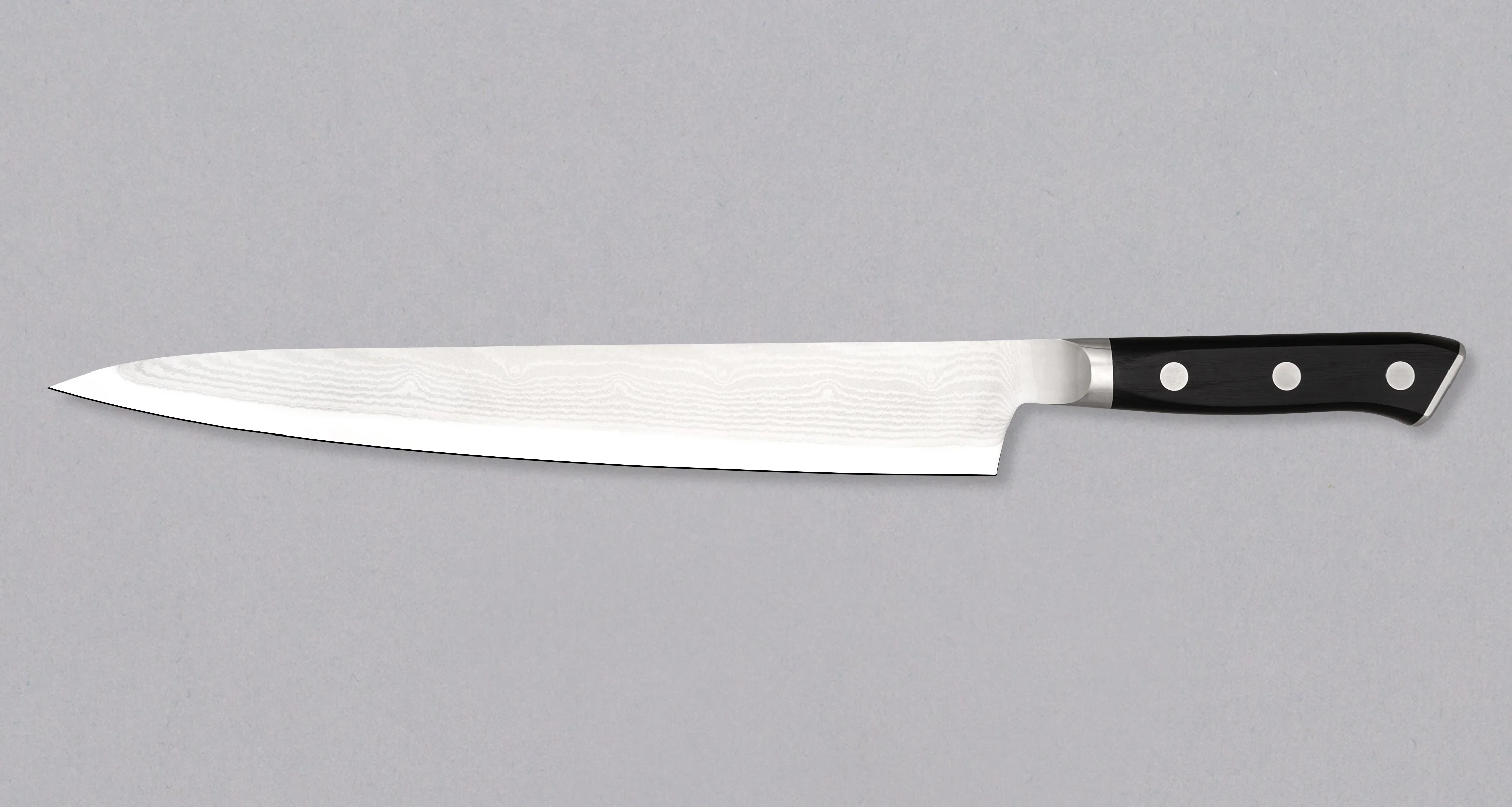 Mcusta Slicer Damascus D Classic Black 270mm (10.6") - Image 2