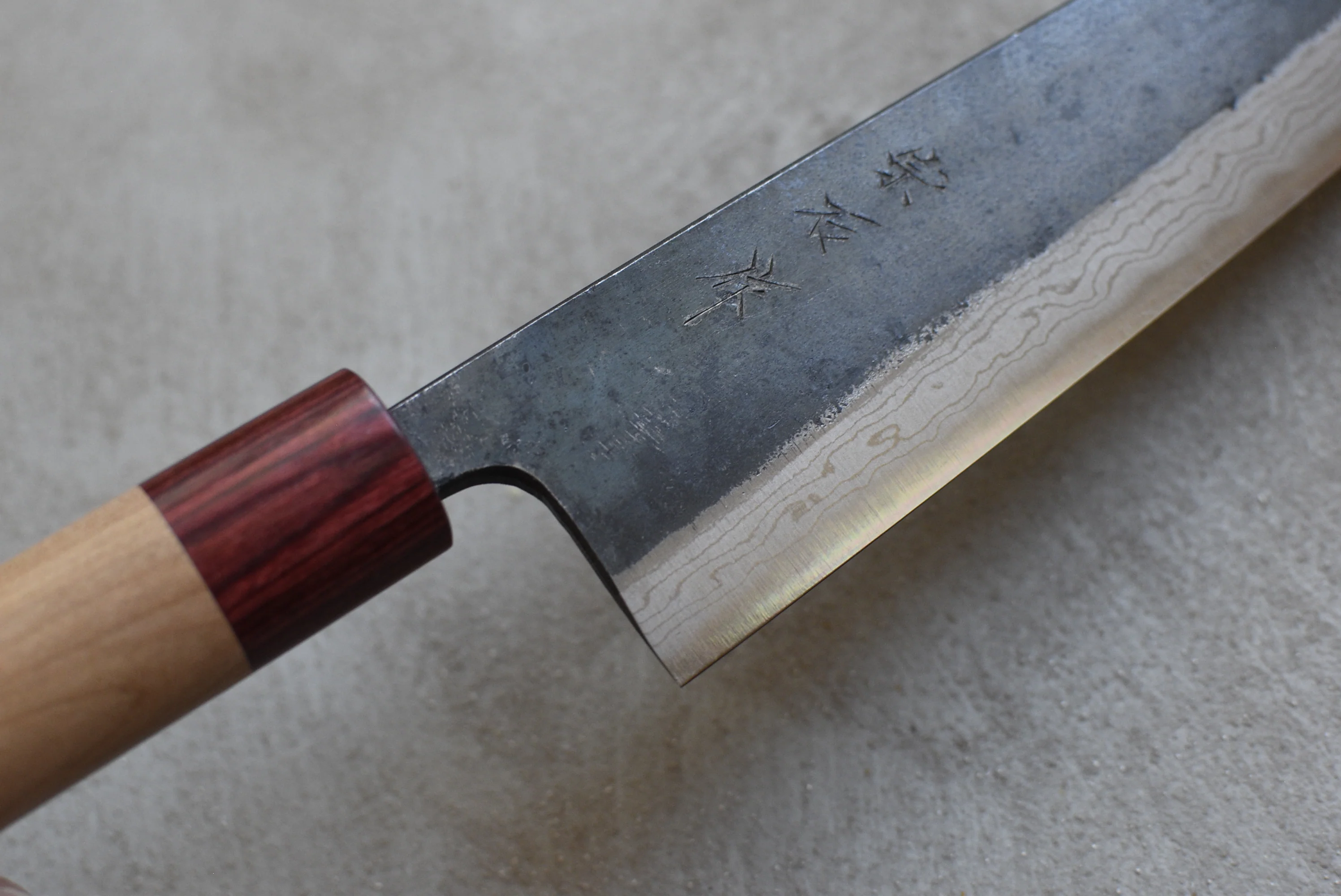 Muneishi Kiritsuke Aogami #2 Damascus 210mm (8.3") - Image 4
