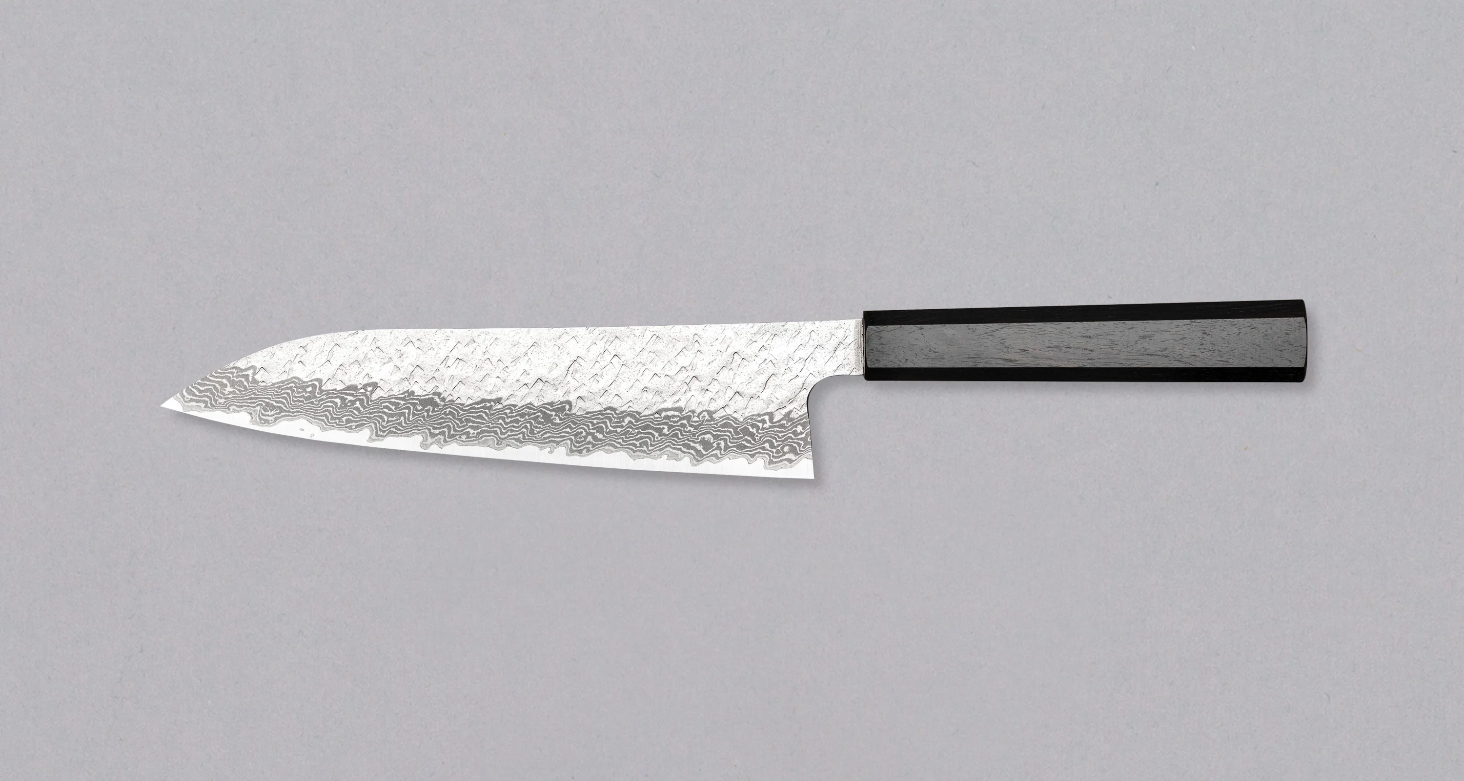 Nigara Gyuto VG-10 Damascus Tsuchime 210mm (8.2") - Image 2