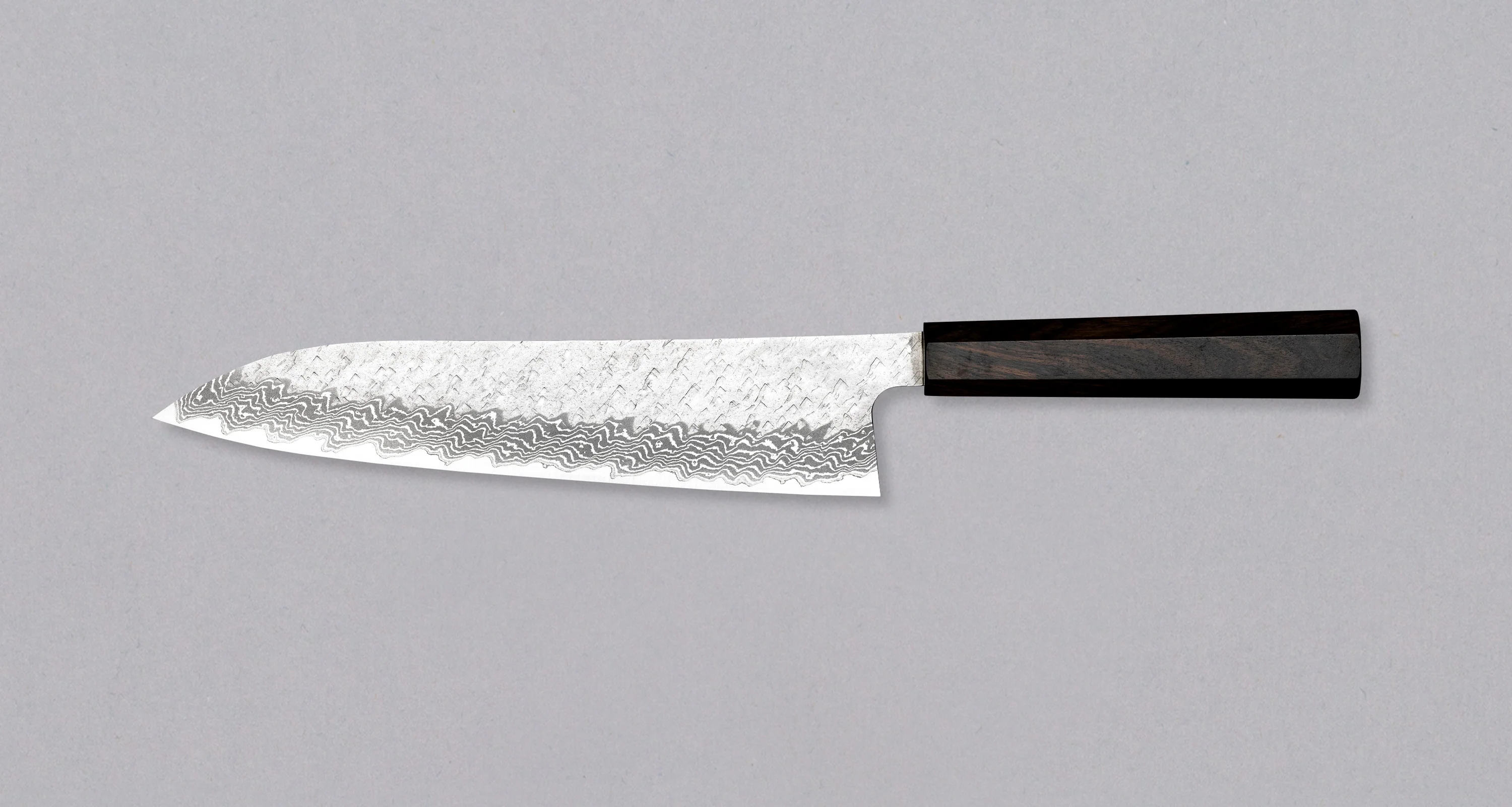 Nigara Gyuto VG-10 Damascus Tsuchime 240mm (9.4") - Image 2
