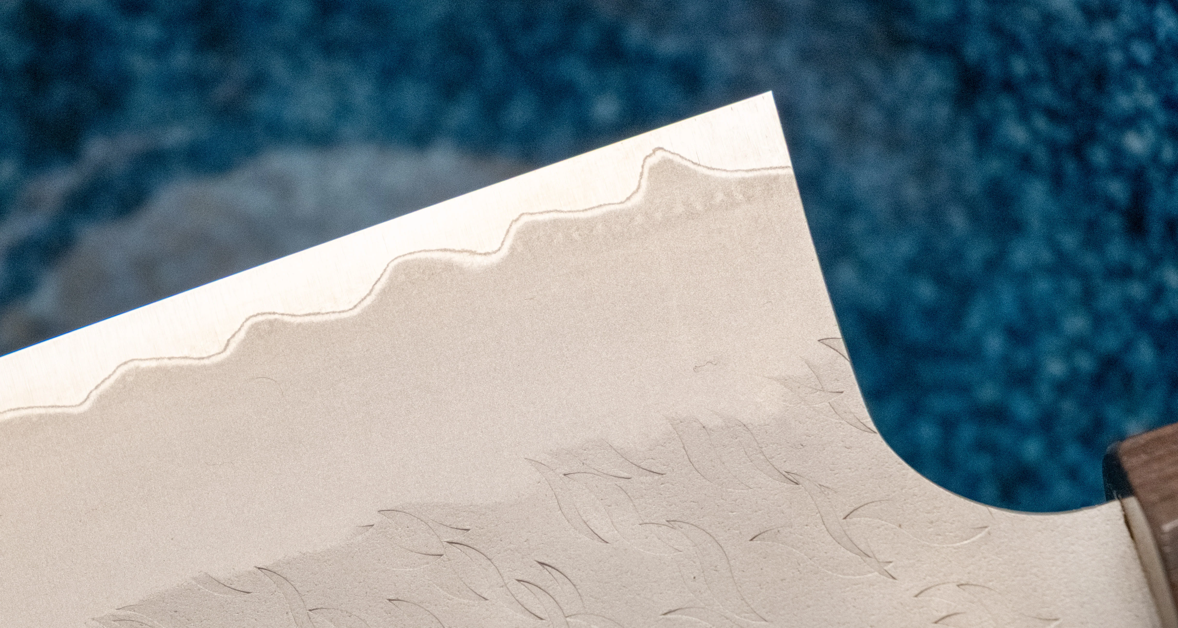 Nigara Kiri-Gyuto Aogami Super Migaki Tsuchime 240mm (9.4") - Image 7