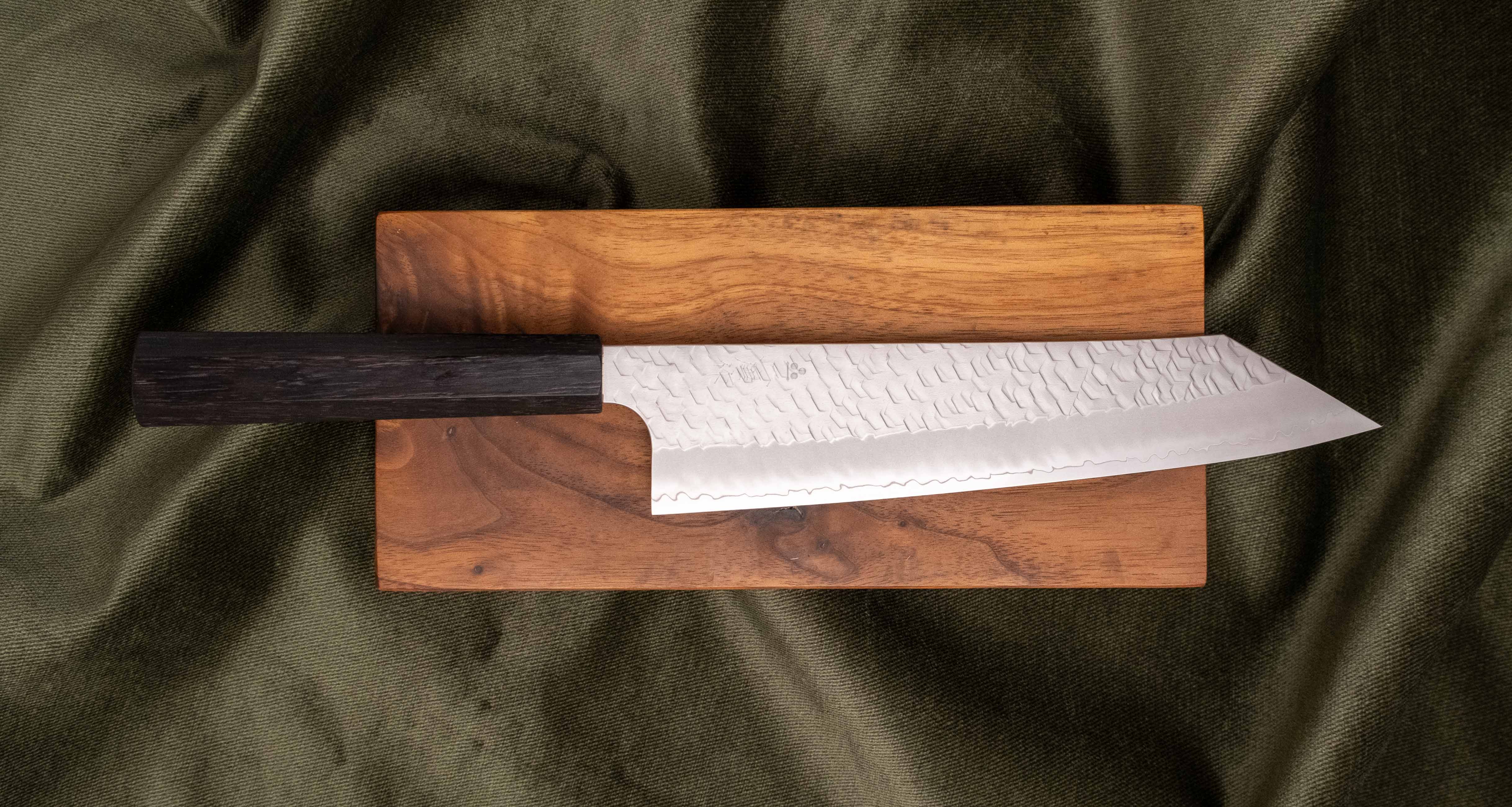 Nigara Kiritsuke-Gyuto SG2 Tsuchime Wa Ebony 240mm (9.4") - Image 8