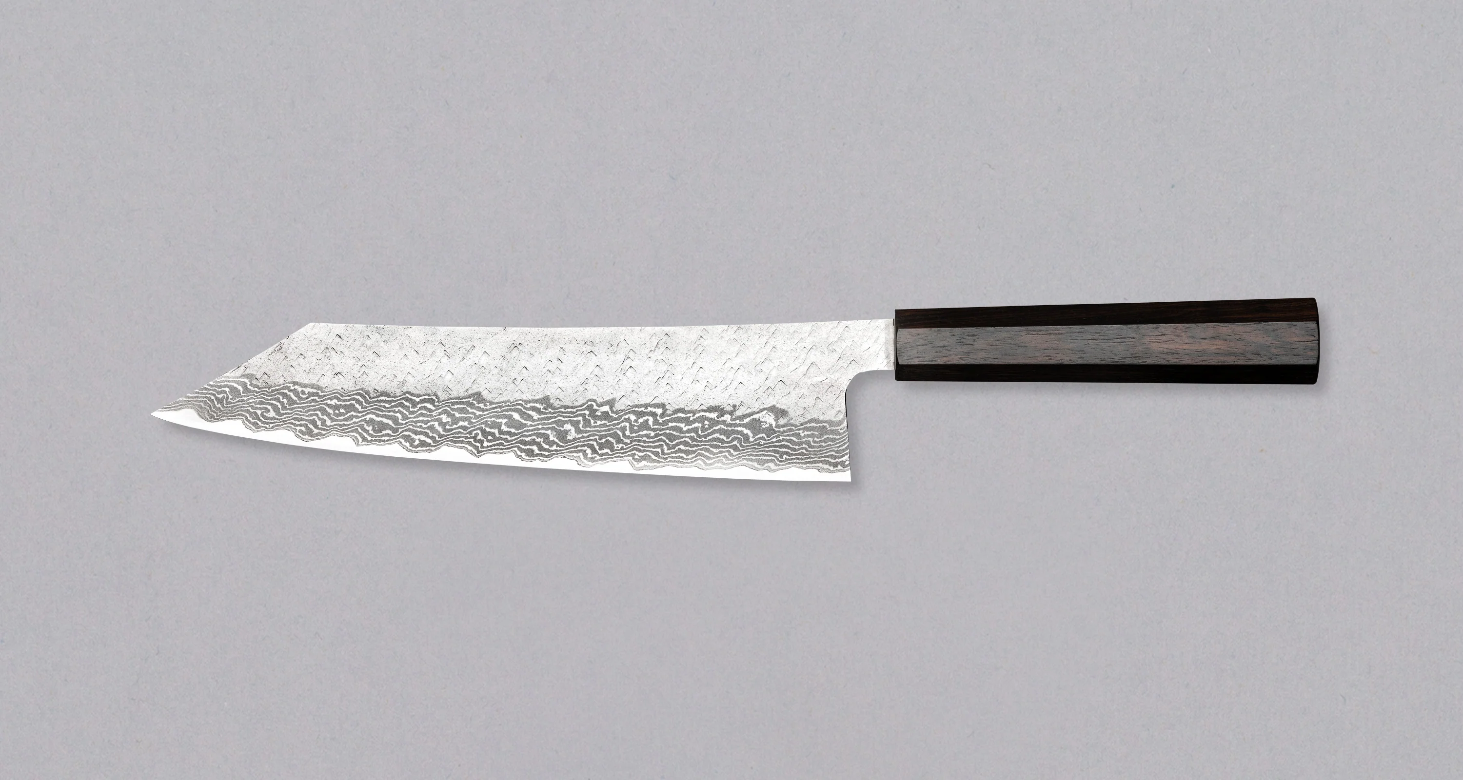 Nigara Kiritsuke Gyuto VG-10 Damascus Tsuchime 240mm (9.4") - Image 2