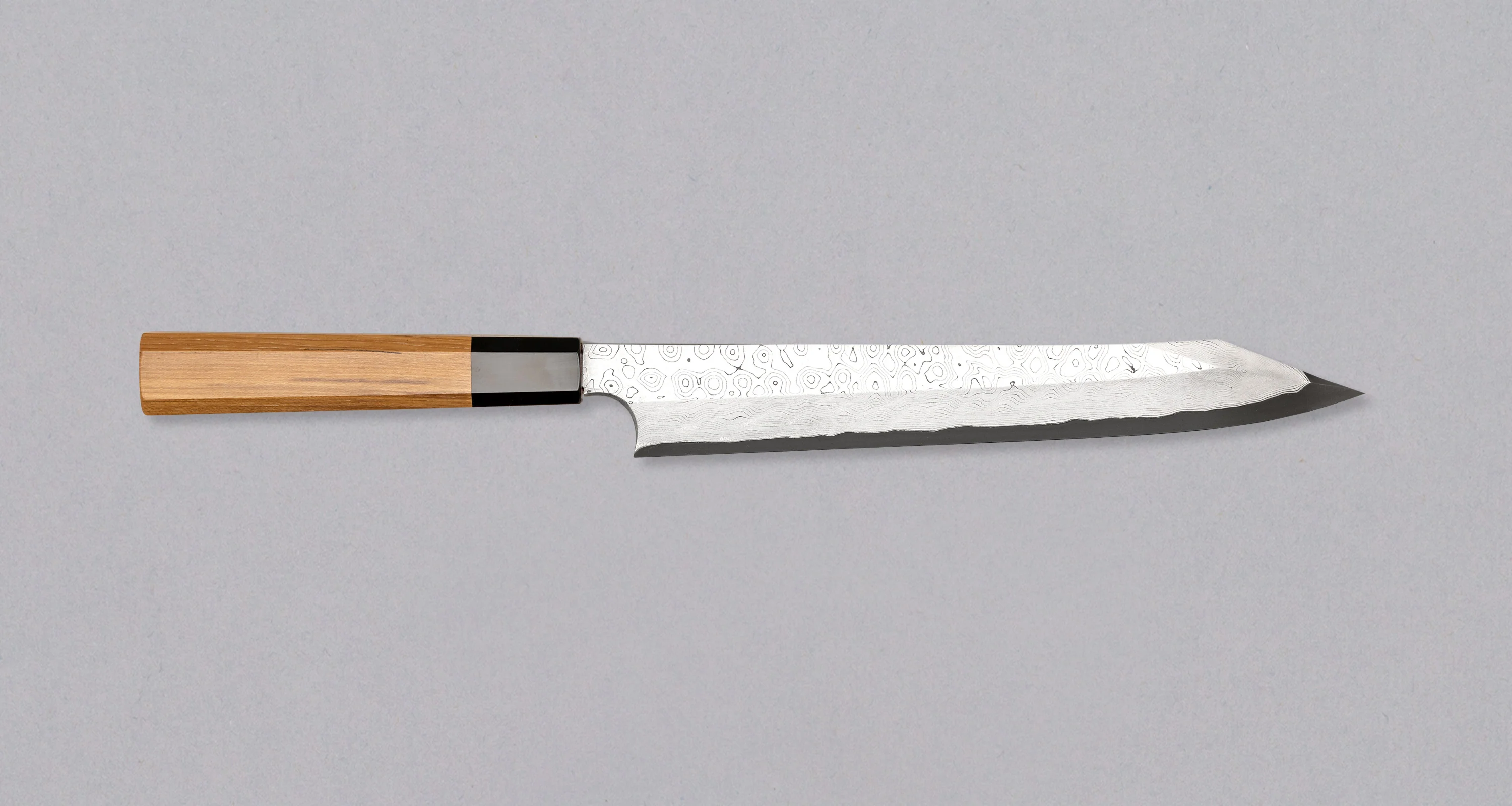 Nigara Kurozome Kiritsuke Yanagiba Aogami #2 Damascus 240mm (9.4")