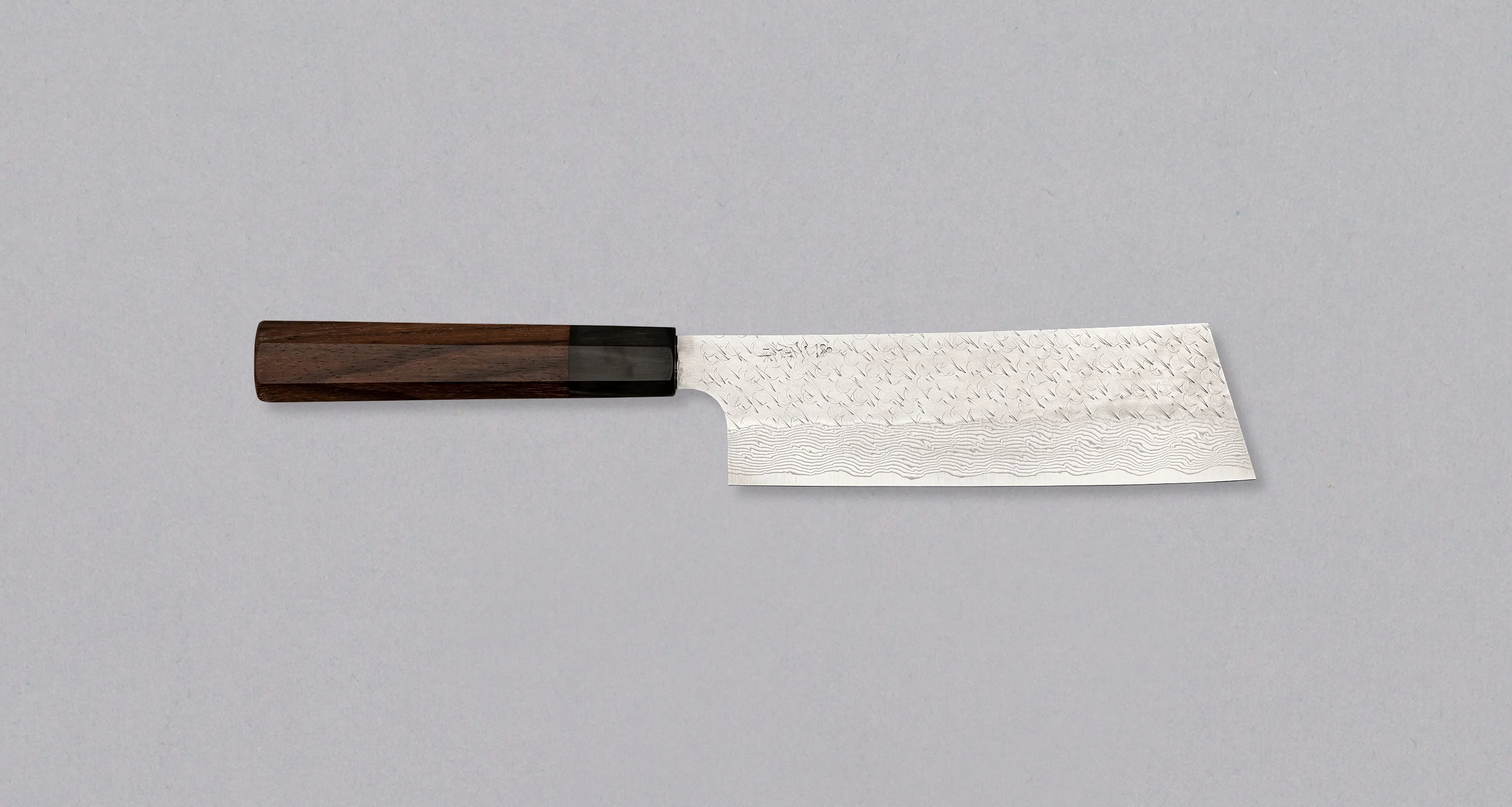 Nigara Nakiri STRIX Damascus Tsuchime Wa Rosewood 180mm (7.1")