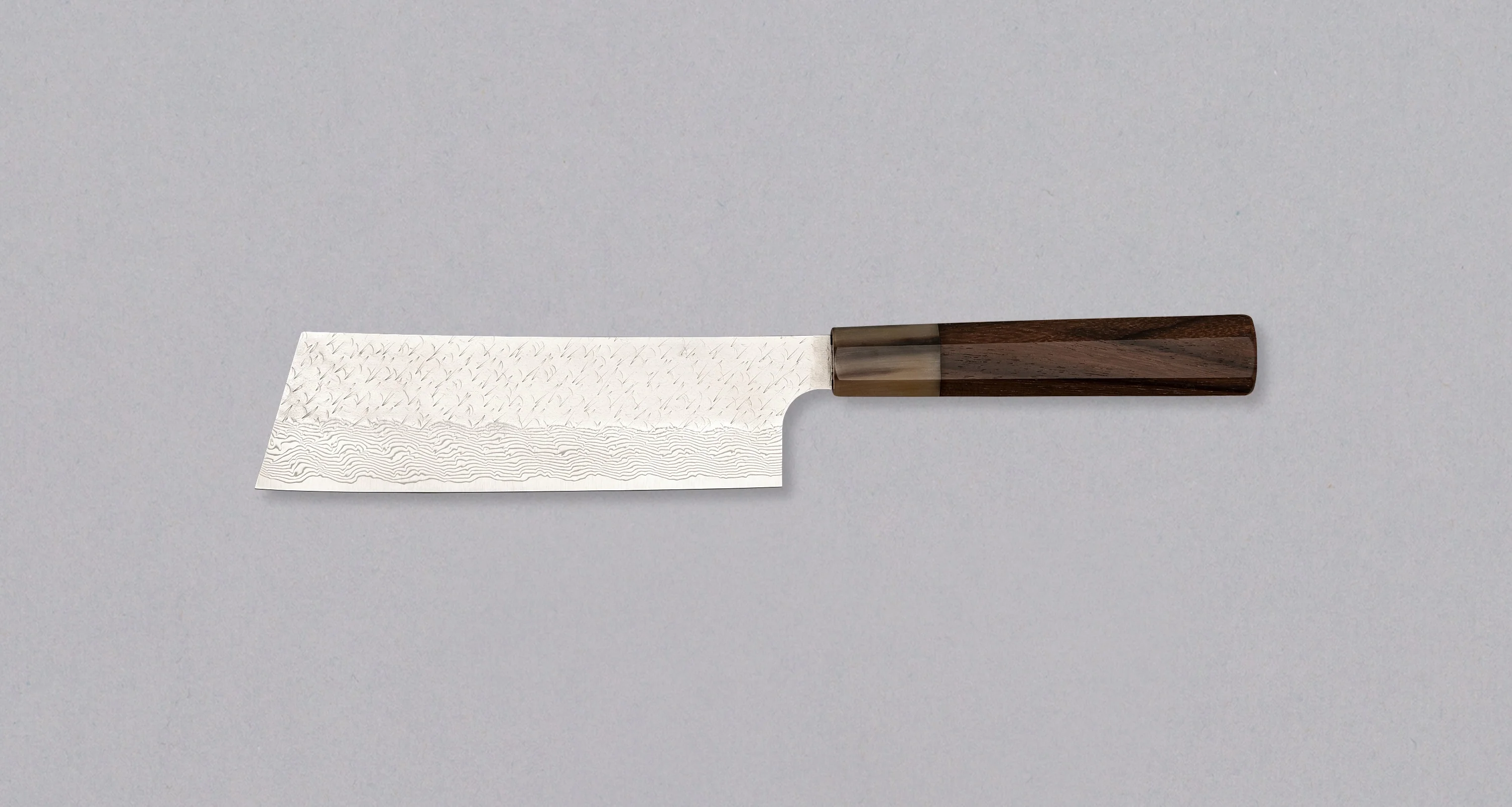 Nigara Nakiri STRIX Damascus Tsuchime Wa Rosewood 180mm (7.1") - Image 2