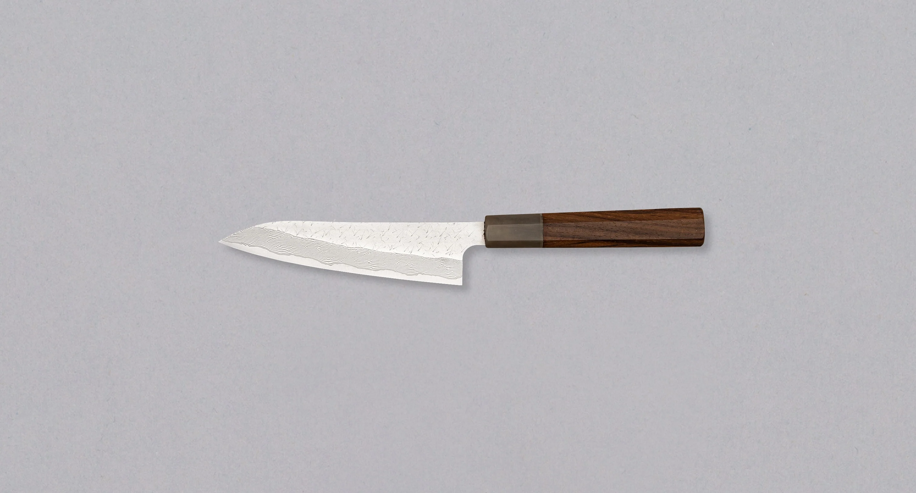 Nigara Petty STRIX Damascus Tsuchime Wa Rosewood 150mm (5.9") - Image 2