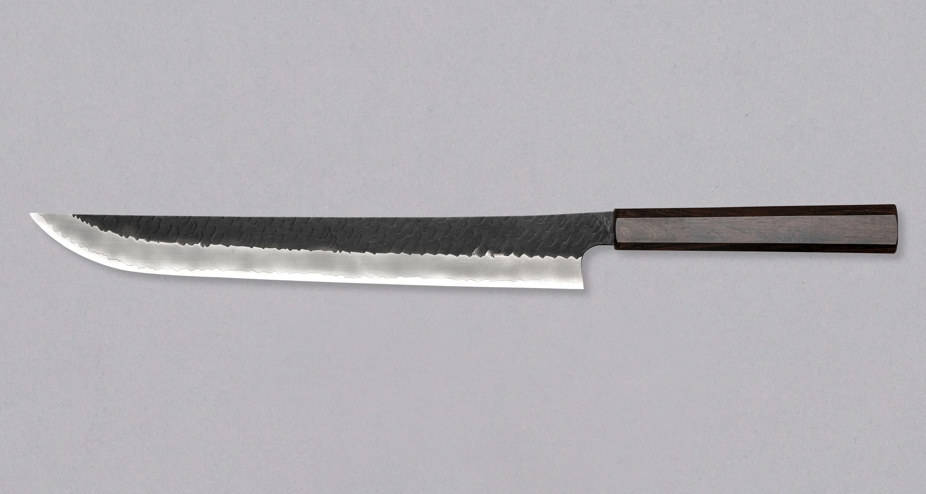 Nigara Sakimaru Sujihiki SG2 Kuro-uchi Tsuchime 300mm (11.8") [Ebony] - Image 2