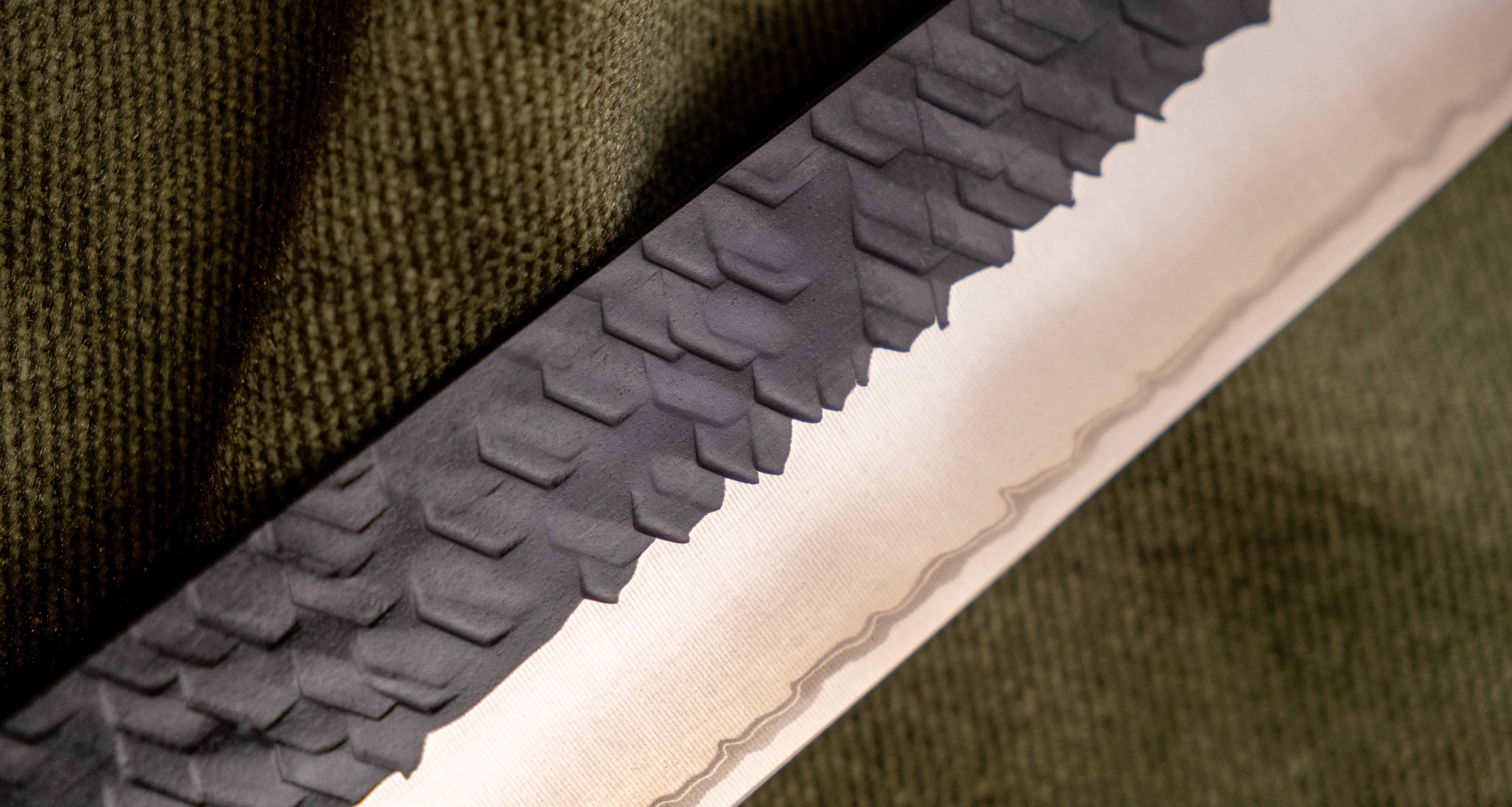 Nigara Sakimaru Sujihiki SG2 Kuro-uchi Tsuchime 300mm (11.8") [Ebony] - Image 8