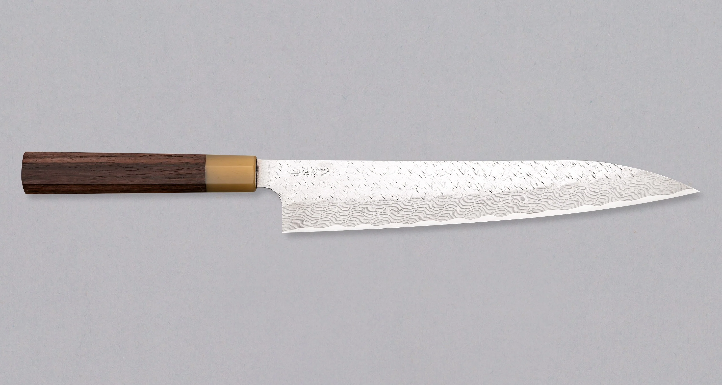 Nigara Sujihiki STRIX Damascus Tsuchime Wa Rosewood 270mm (10.6")