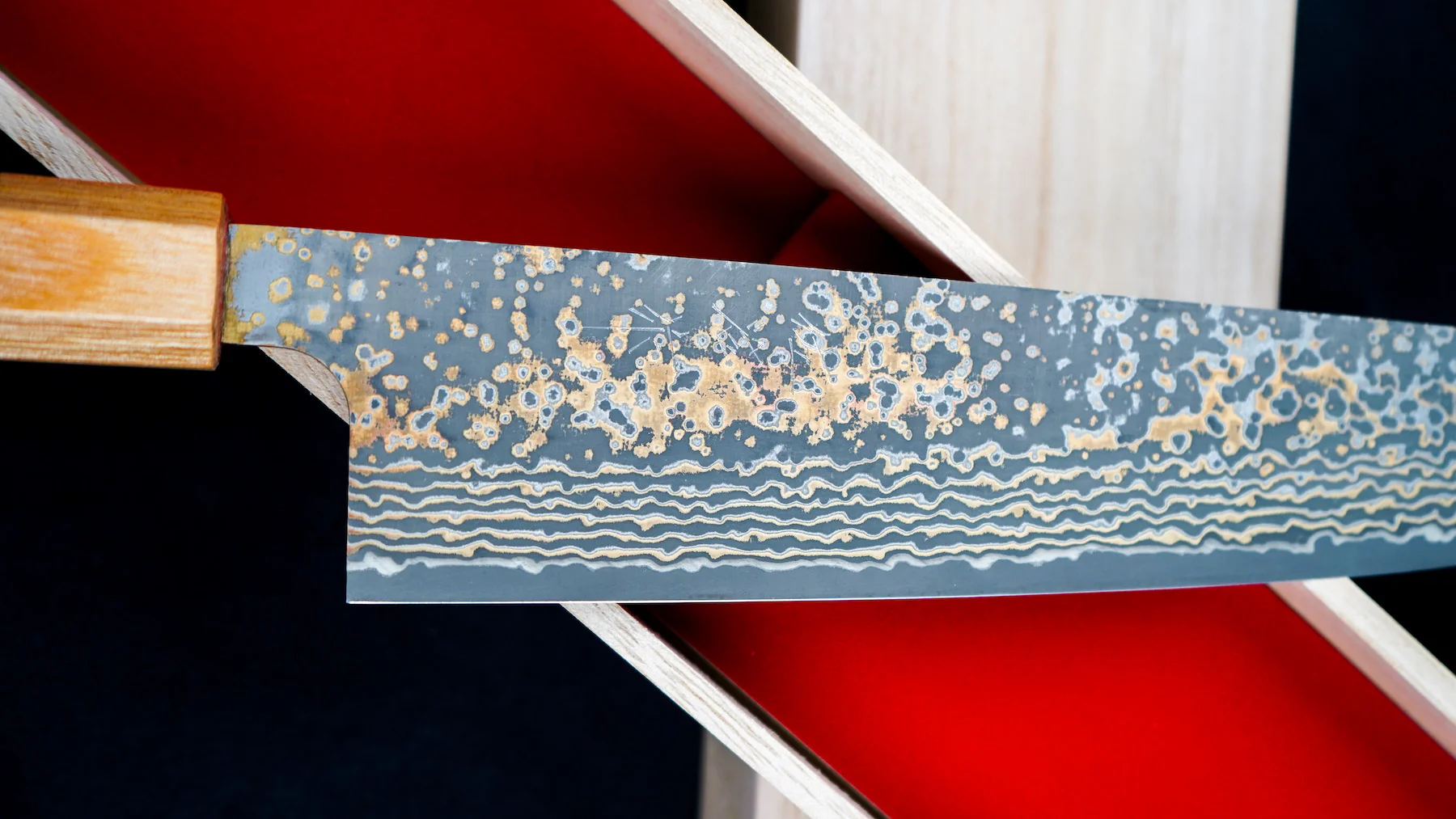 Saji Gyuto VG-10 Gold RWO 210mm (8.3") - Image 4