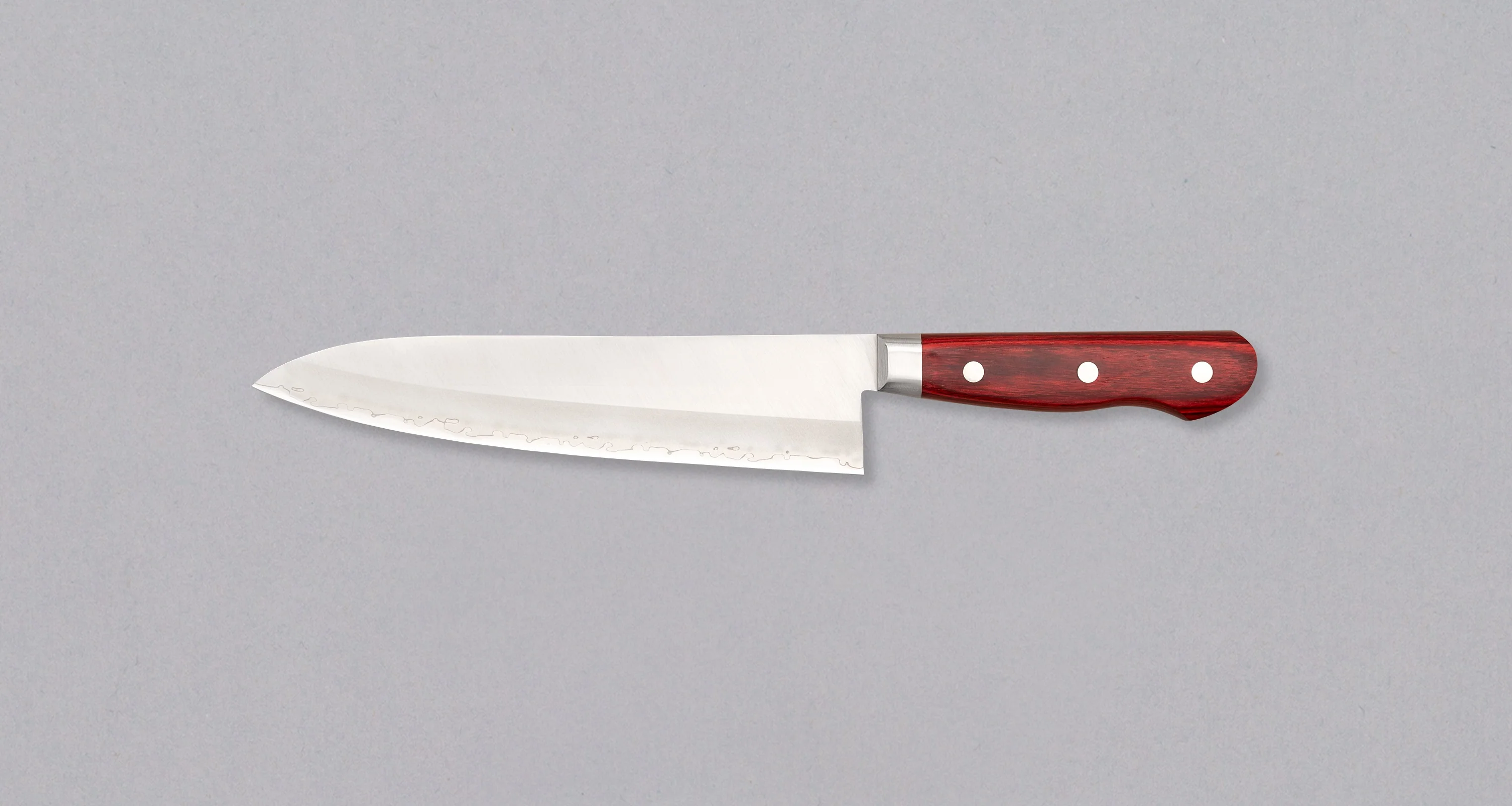 Seki Kotetsu Gyuto VG-10 Migaki 200mm (7.9") [red pakkawood] - Image 2