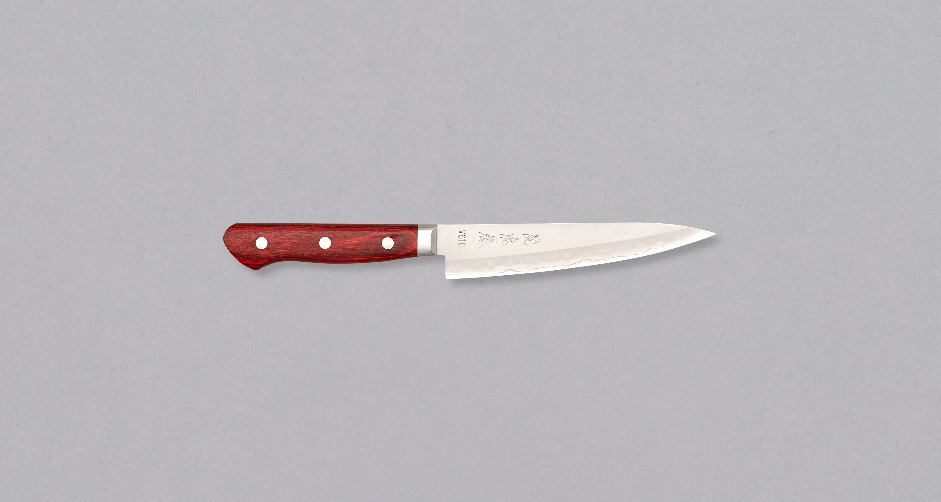 Seki Kotetsu Petty VG-10 Migaki 135mm (5.3") [red pakkawood]