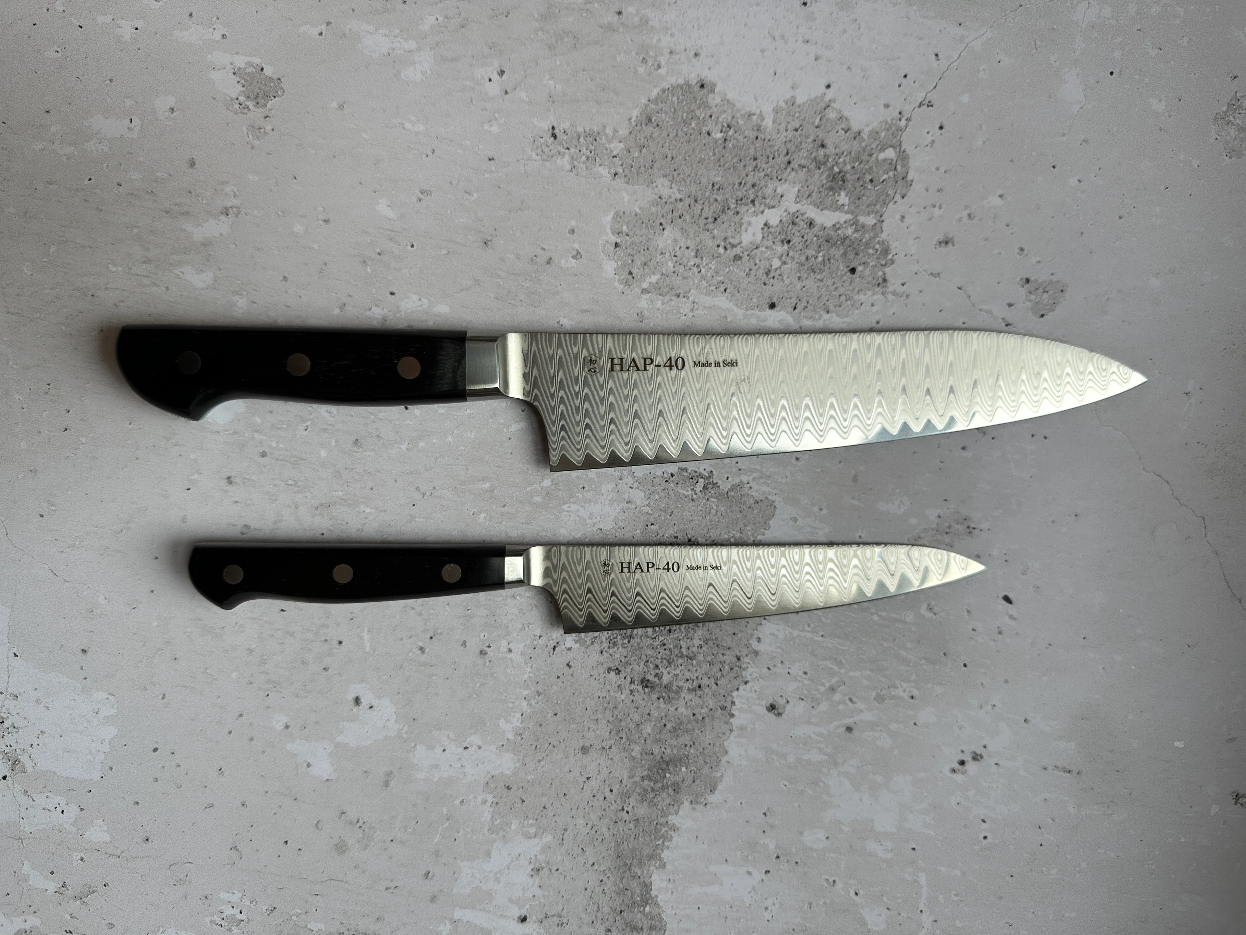 [SET] Hayabusa HAP-40 Damascus [gyuto + petty] - Image 3