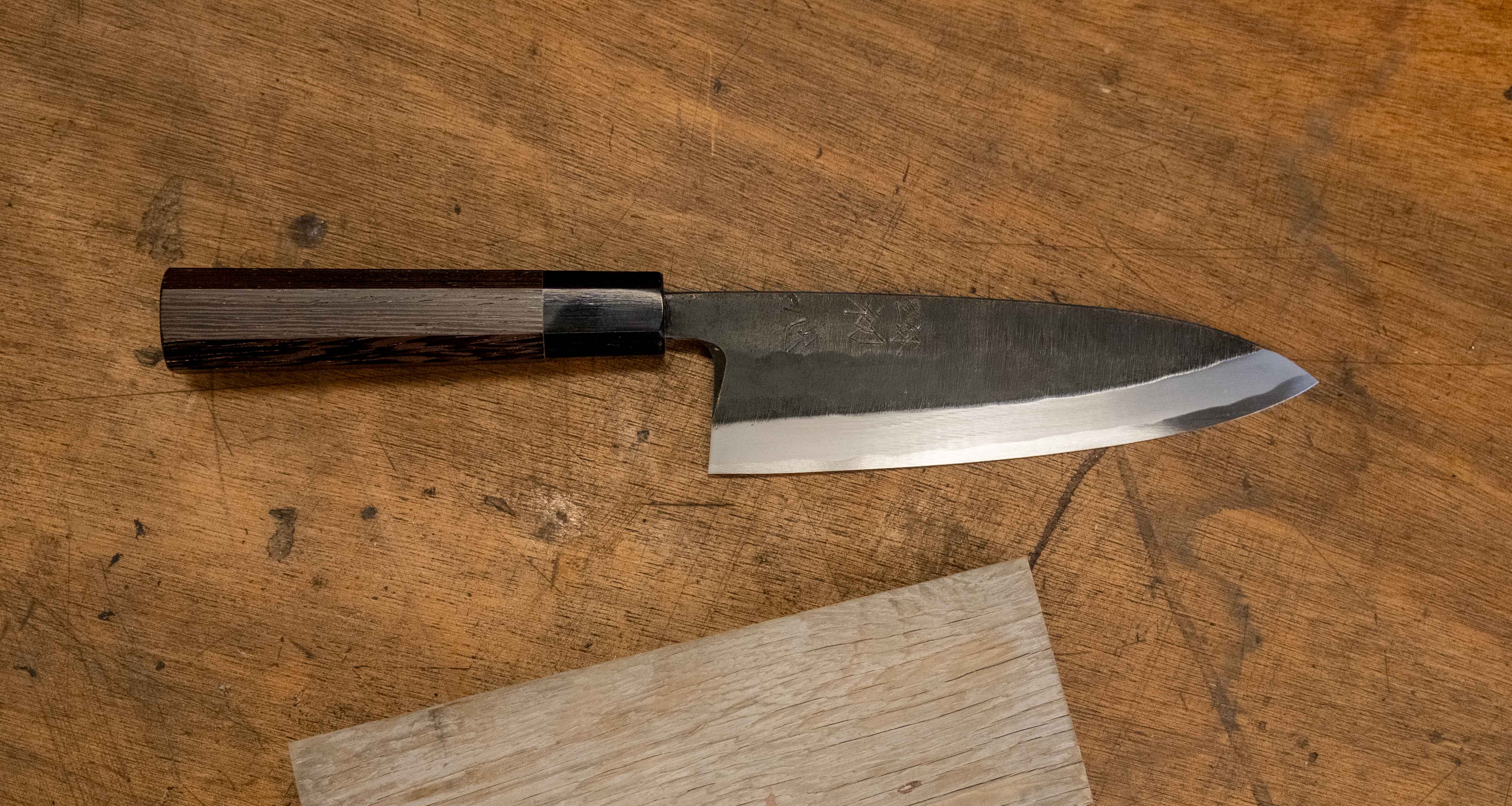 Shirasagi Deba Aogami #2 Tsuchime Kuro-uchi 180mm (7.1") - Image 4