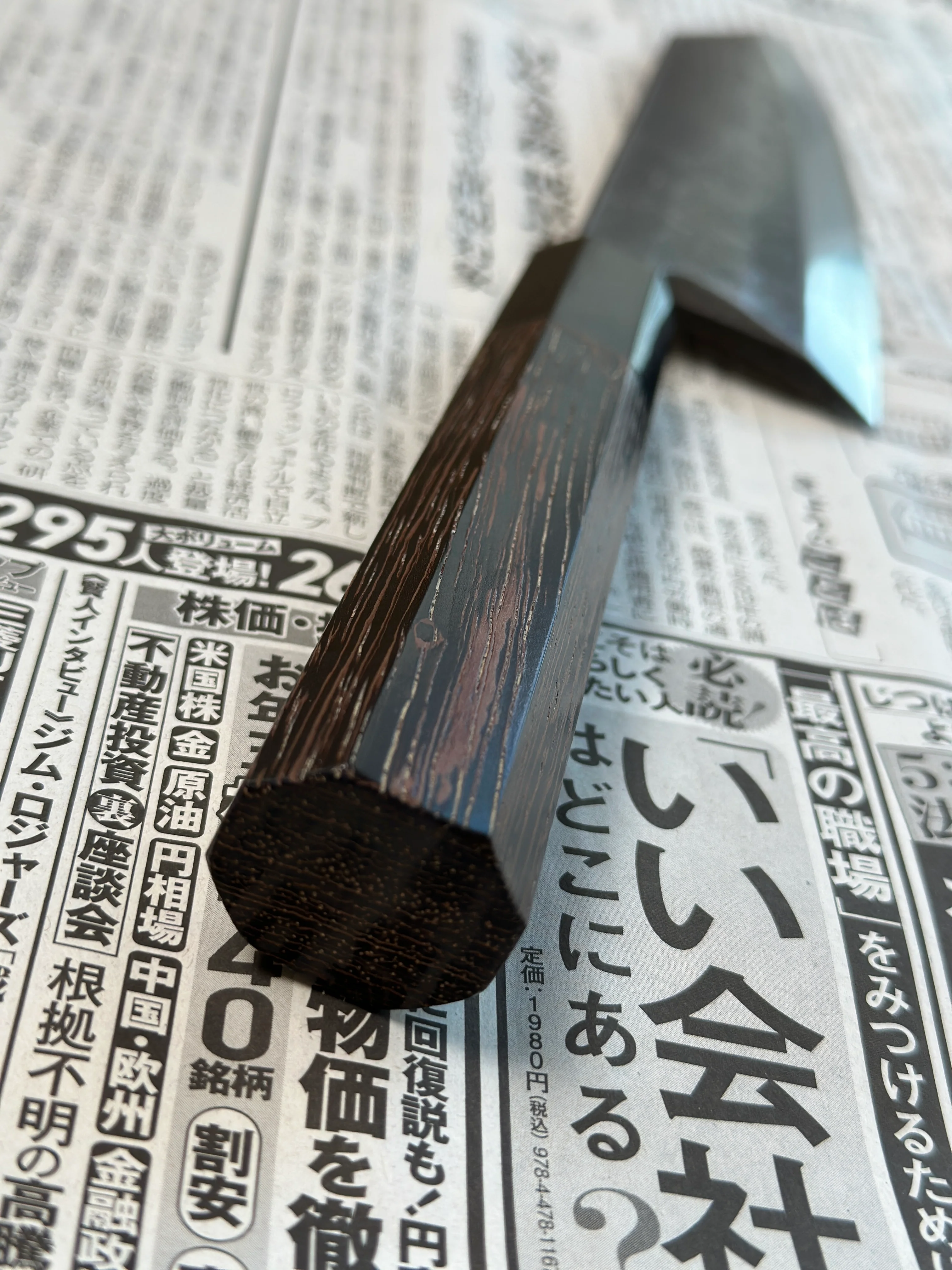 Shirasagi Kiritsuke Deba Aogami #2 Kuro-uchi 180mm (7.1") - Image 6