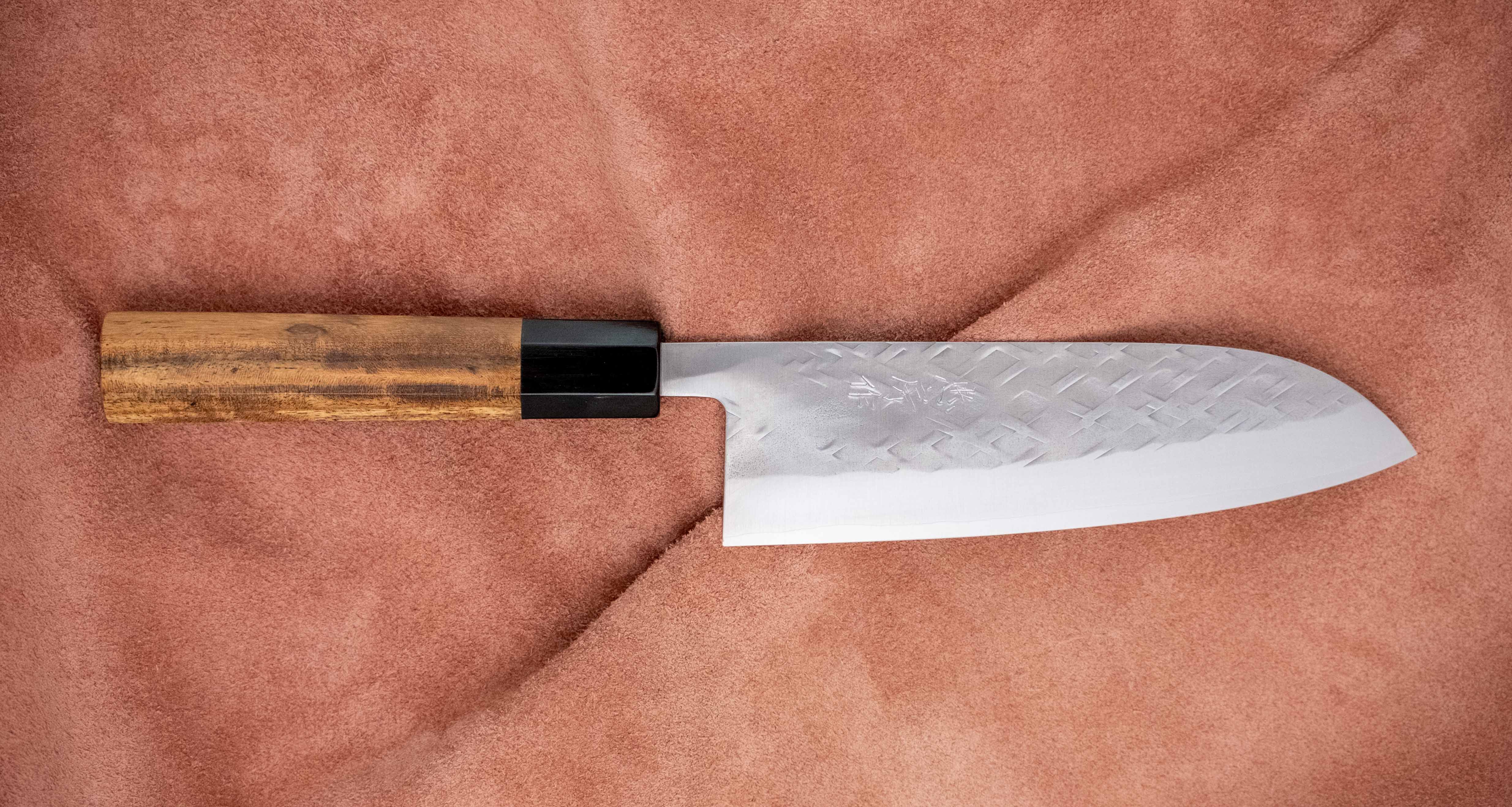 Tadafusa Santoku SLD Polished Hammered 165mm (6.5") - Image 5