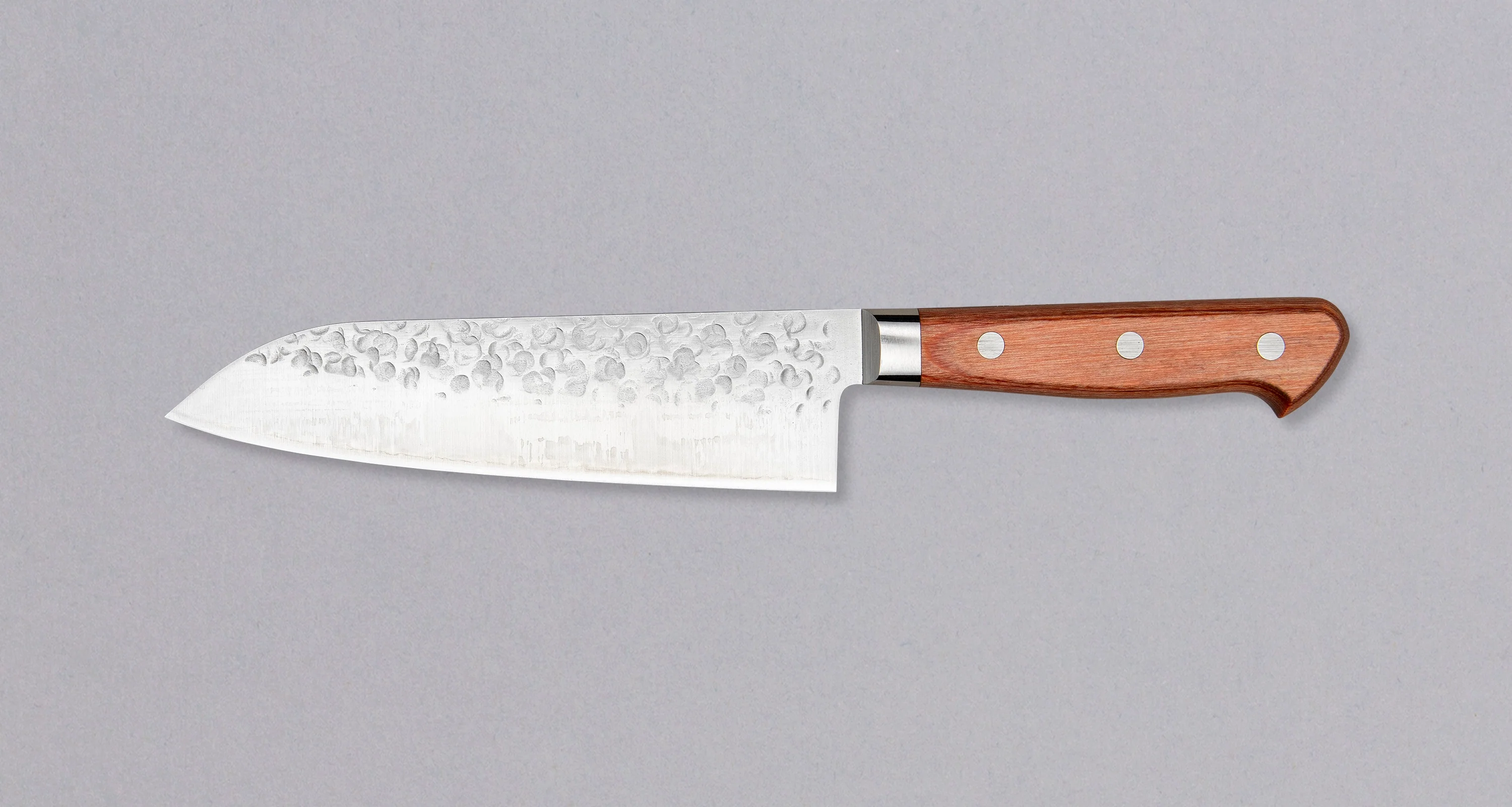 Takamura Santoku Tsuchime Chromax Brown 170mm (6.7") - Image 2