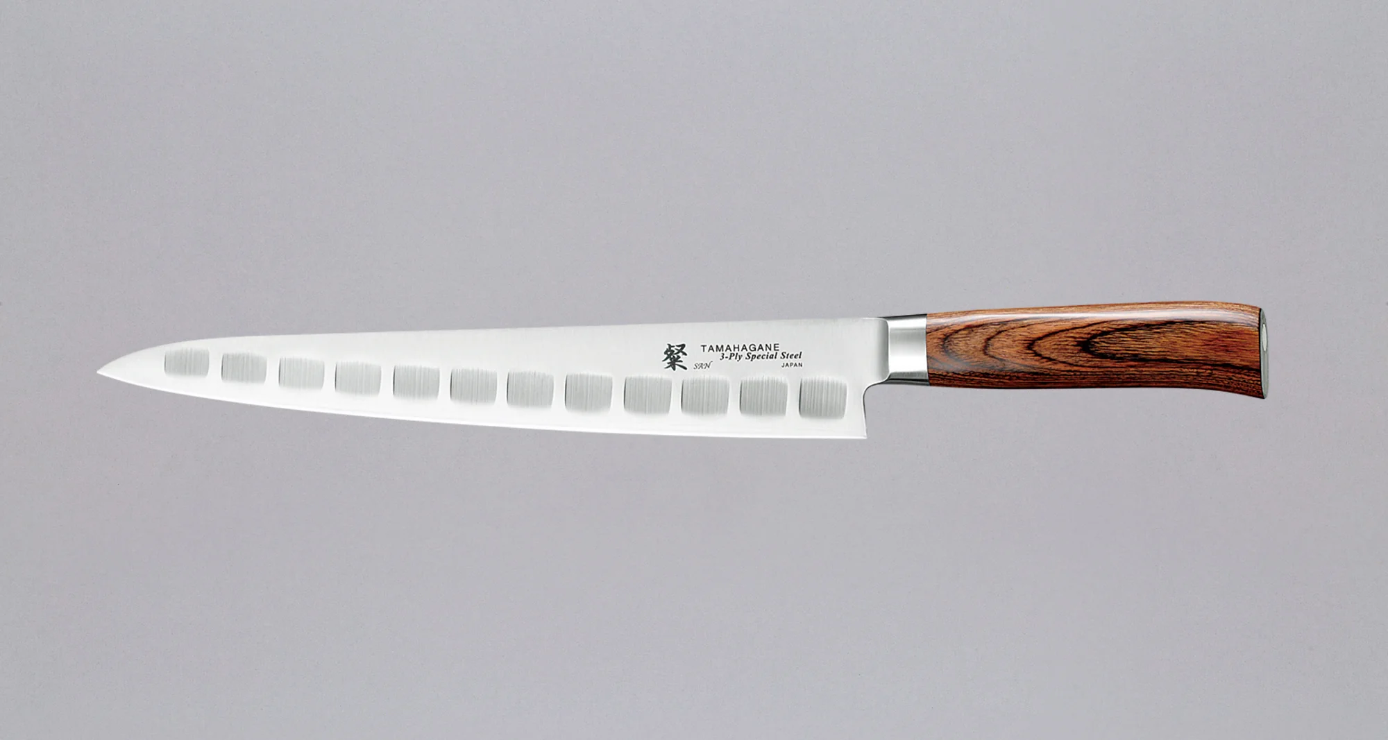 Tamahagane "SAN" Sujihiki (Fluted) 270mm (10.6")