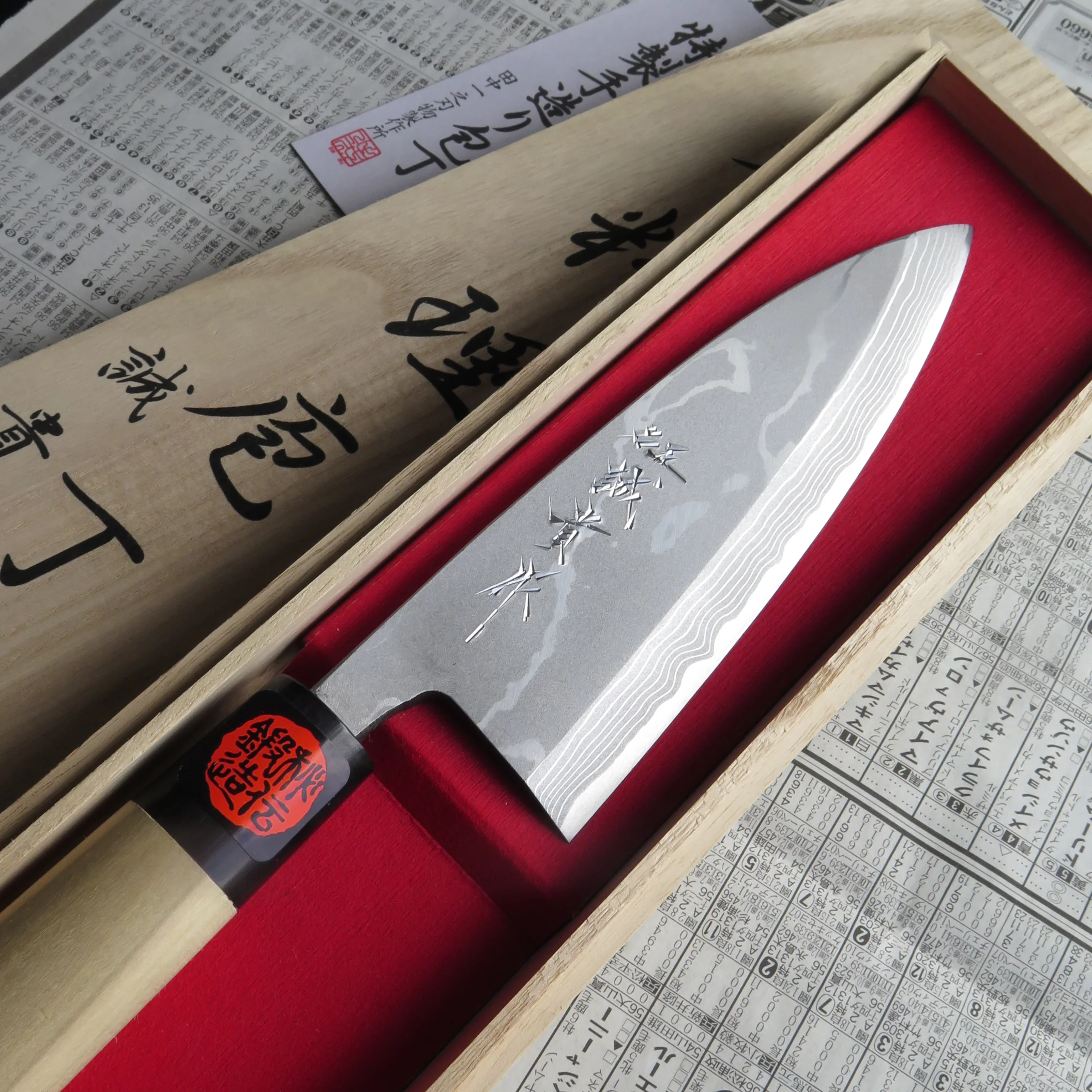 Tanaka Deba Damascus 165mm (6.5") - Image 3