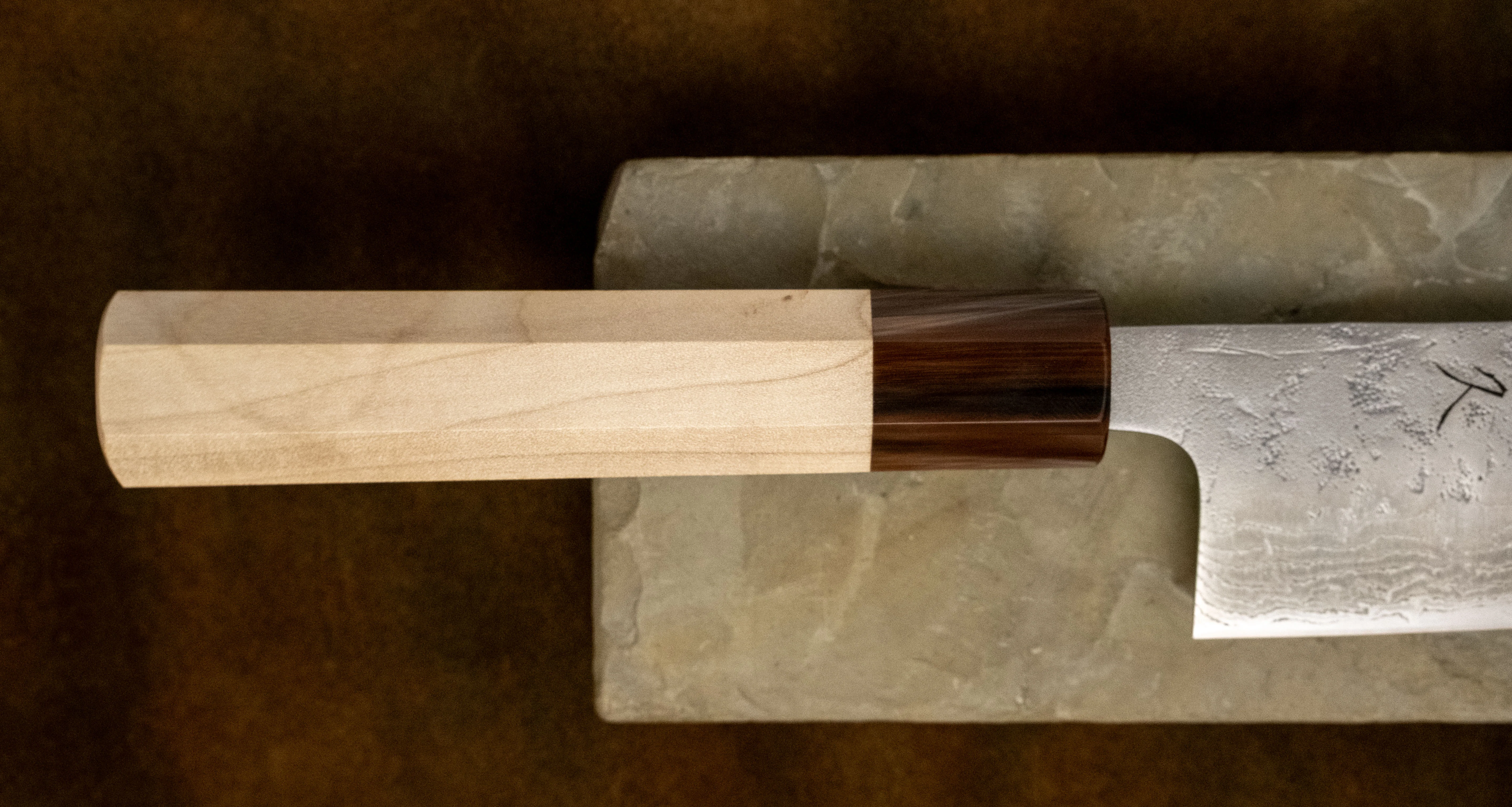 Tsunehisa Bunka Swedish Steel Damascus Washiji 170mm (6.7") - Image 6