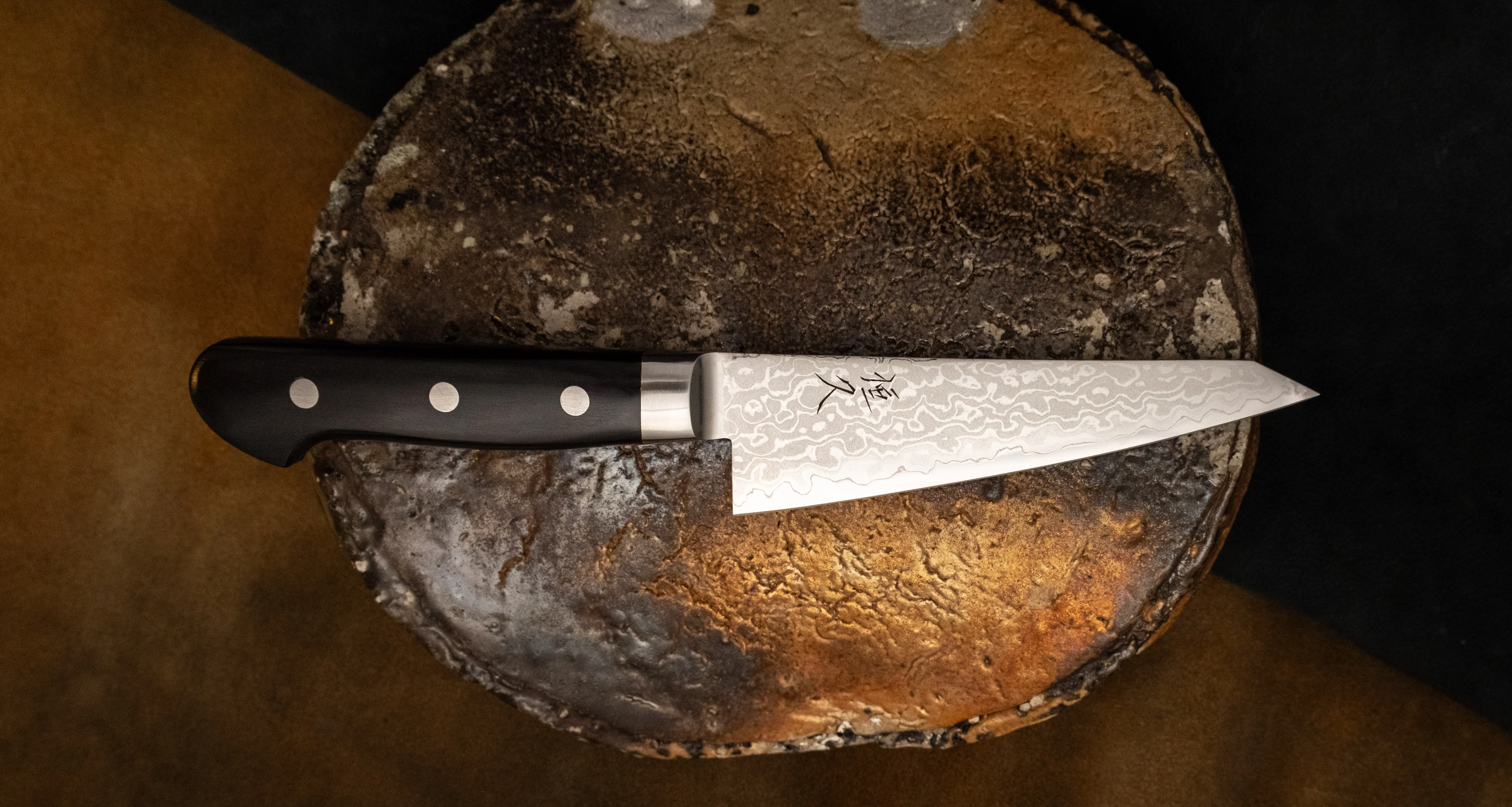Tsunehisa Honesuki VG-10 Damascus Black 150mm (5.9") - Image 4