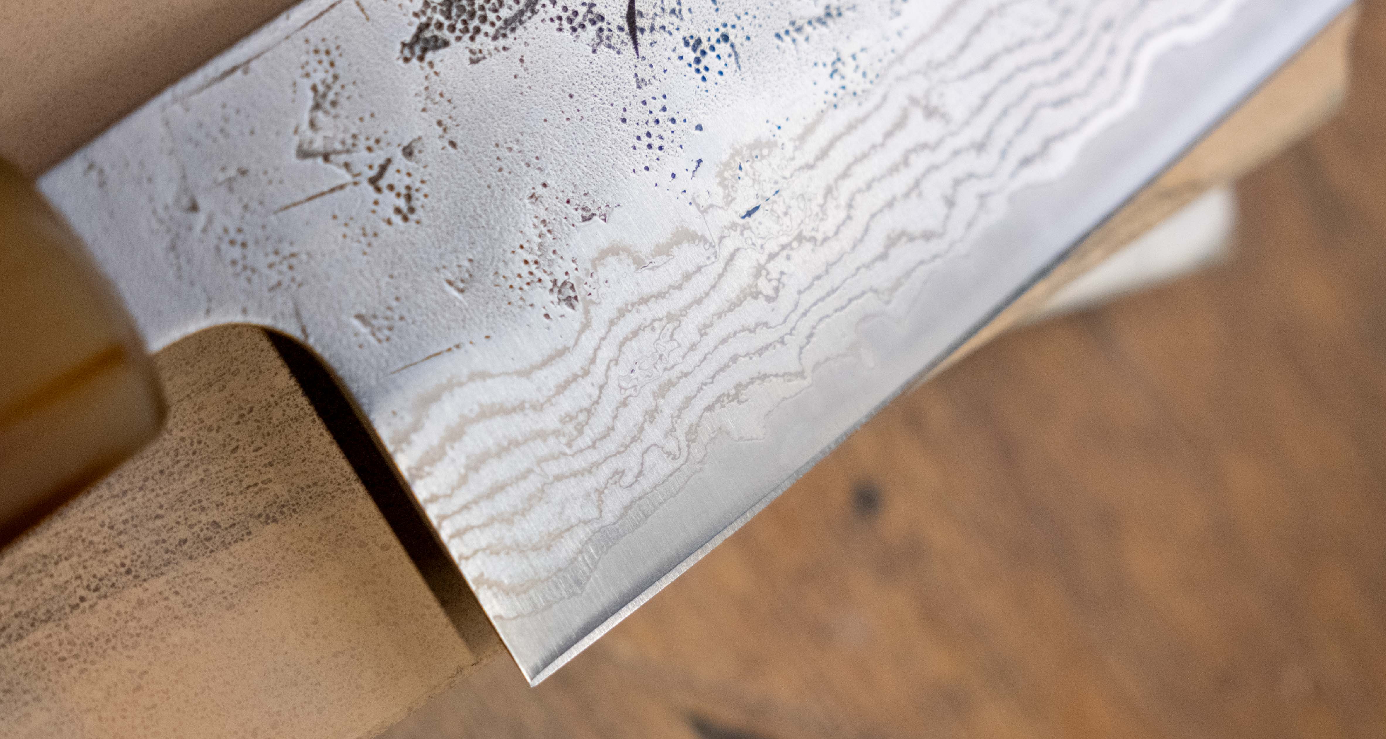 Tsunehisa Nakiri Swedish Steel Damascus Washiji 170mm (6.7") - Image 9