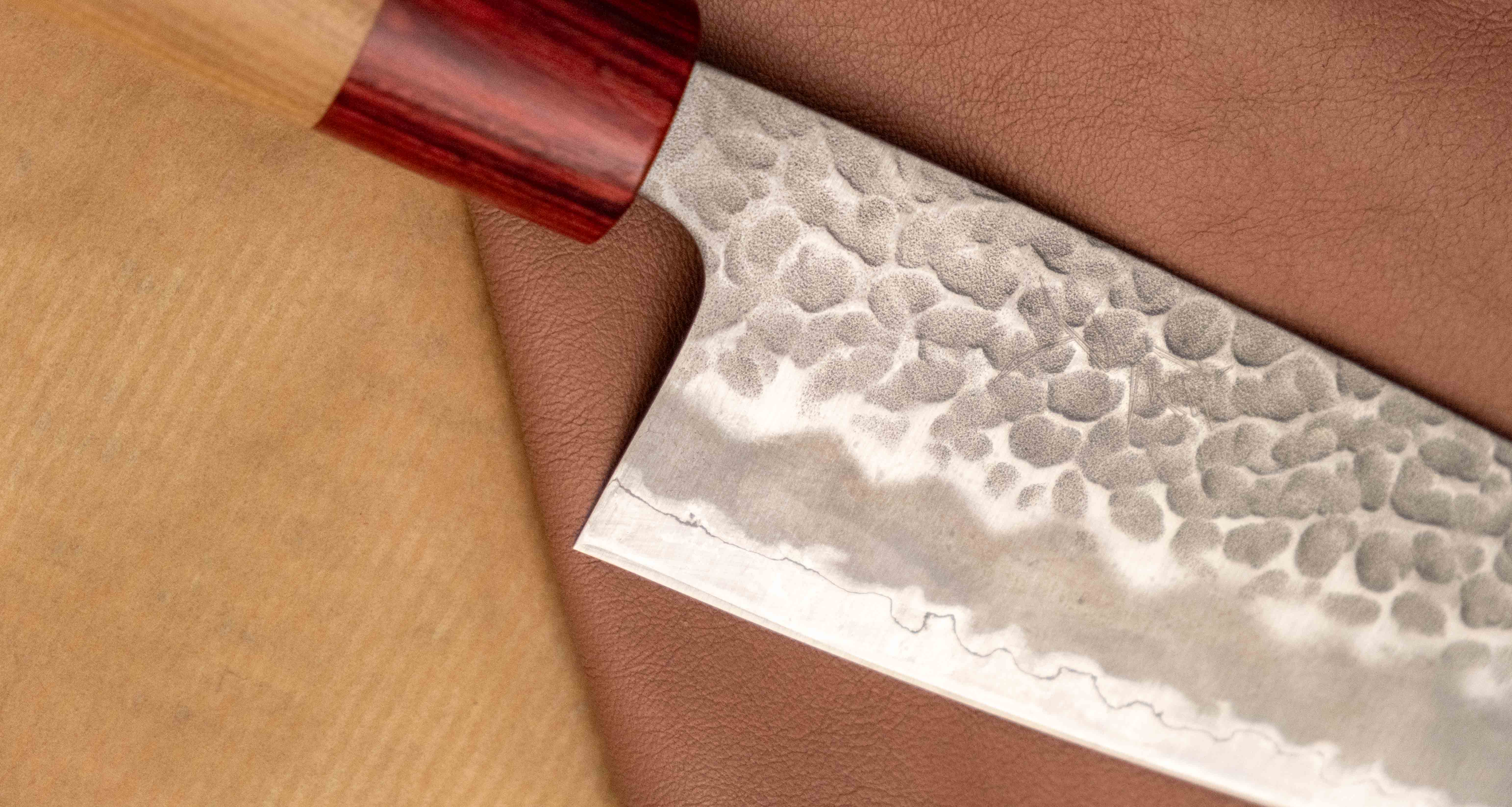 Tsunehisa Santoku Aogami Super Cherry 165mm (6.5") - Image 4
