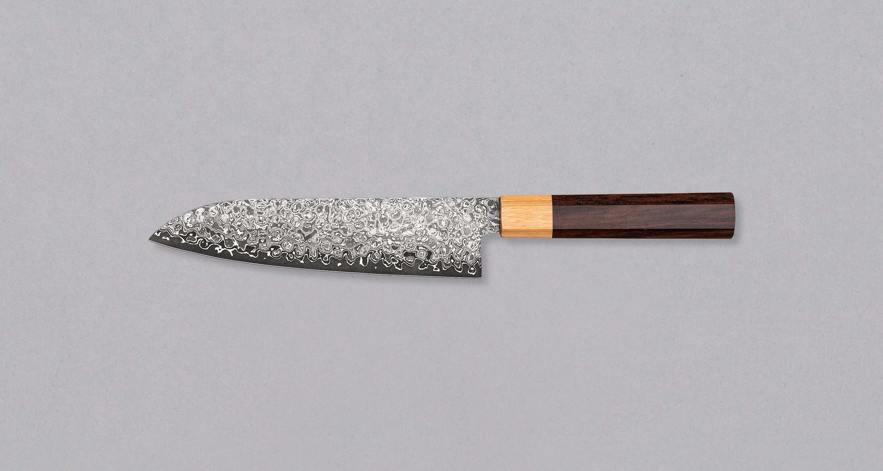 Tsunehisa Santoku Damascus AUS-10 185mm (7.3") - Image 2