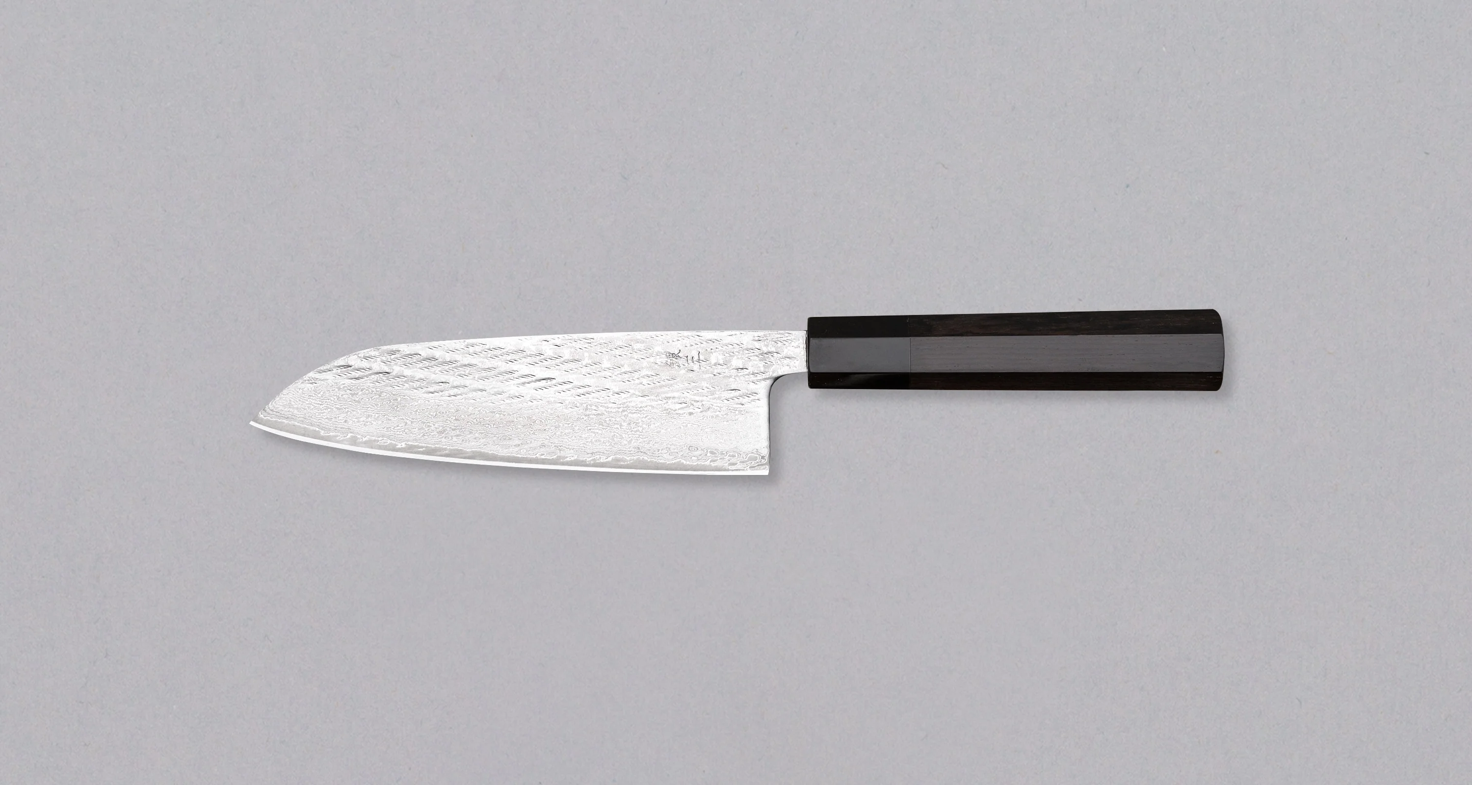 Tsunehisa Santoku Ginsanko Nawame Damascus 170mm (6.7") - Image 2