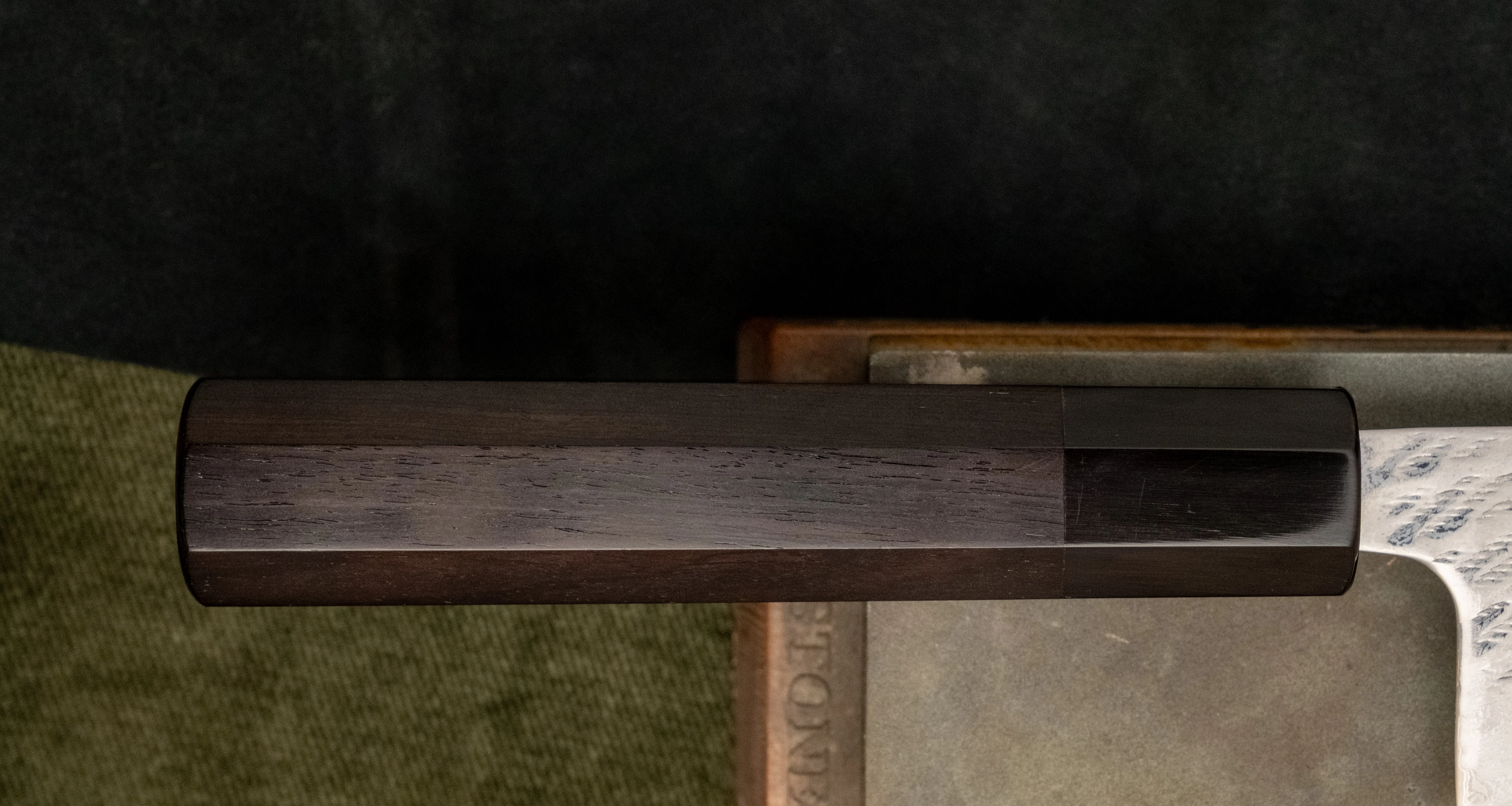 Tsunehisa Santoku Ginsanko Nawame Damascus 170mm (6.7") - Image 7