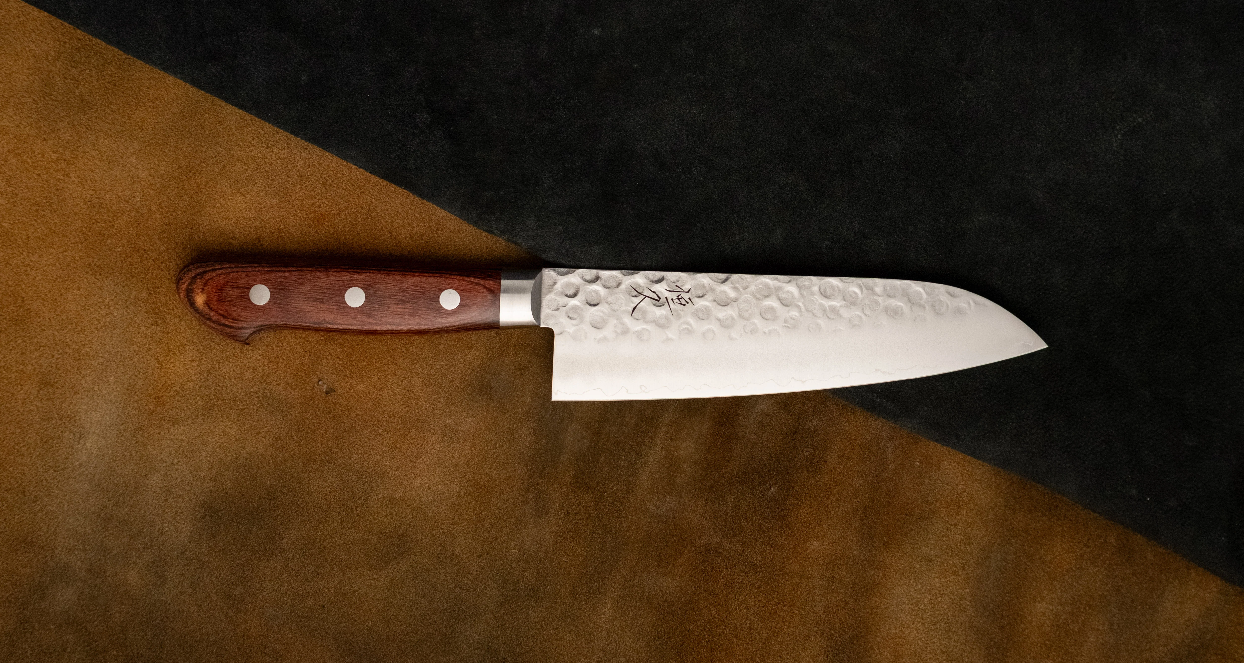 Tsunehisa Santoku VG-10 Brown 170mm (6.7") - Image 4