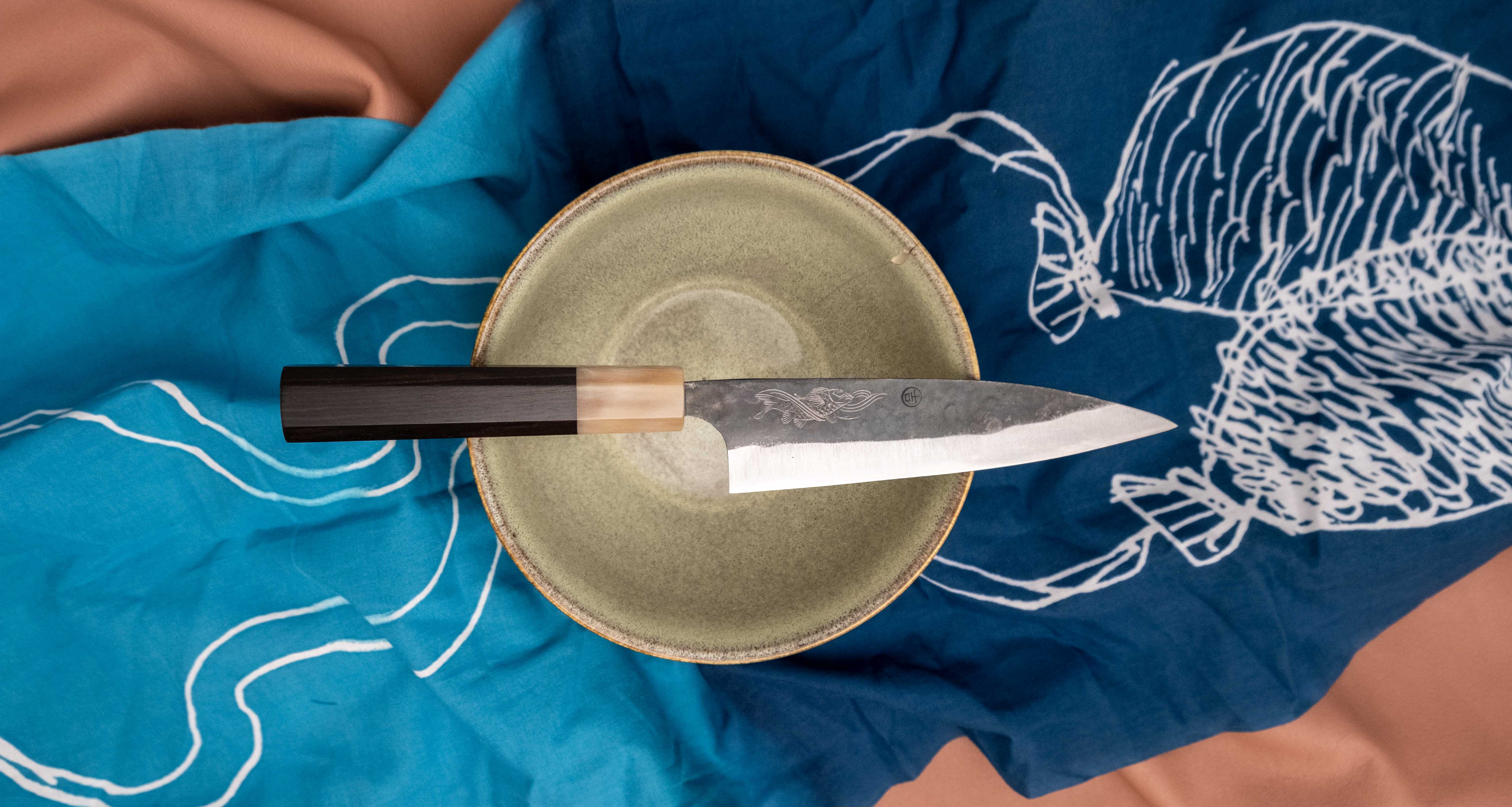 Yoshida Petty SUJ-2 Kuro-uchi 145mm (5.7") [Koi Fish] - Image 4