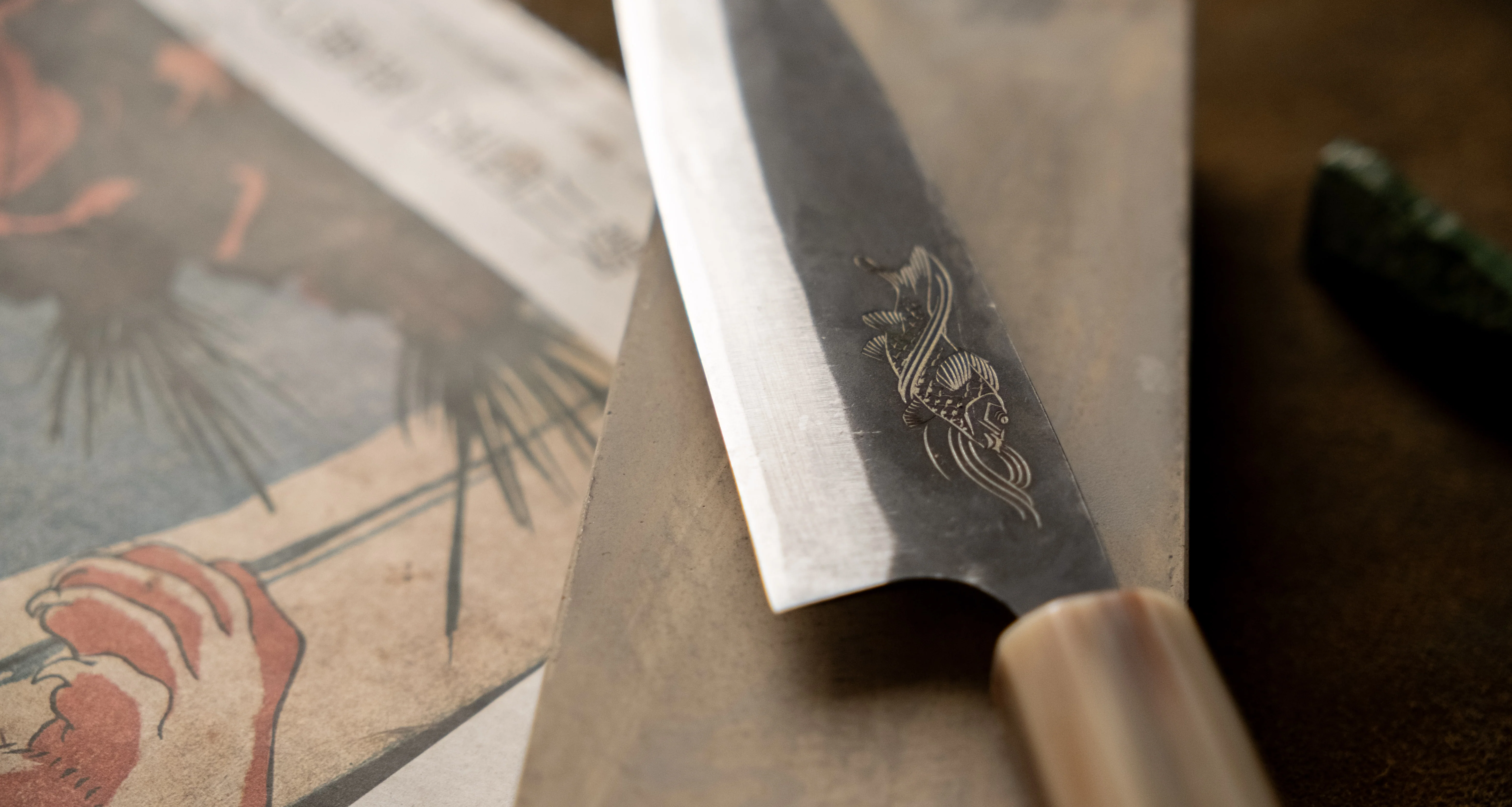 Yoshida Petty SUJ-2 Kuro-uchi 145mm (5.7") [Koi Fish] - Image 9
