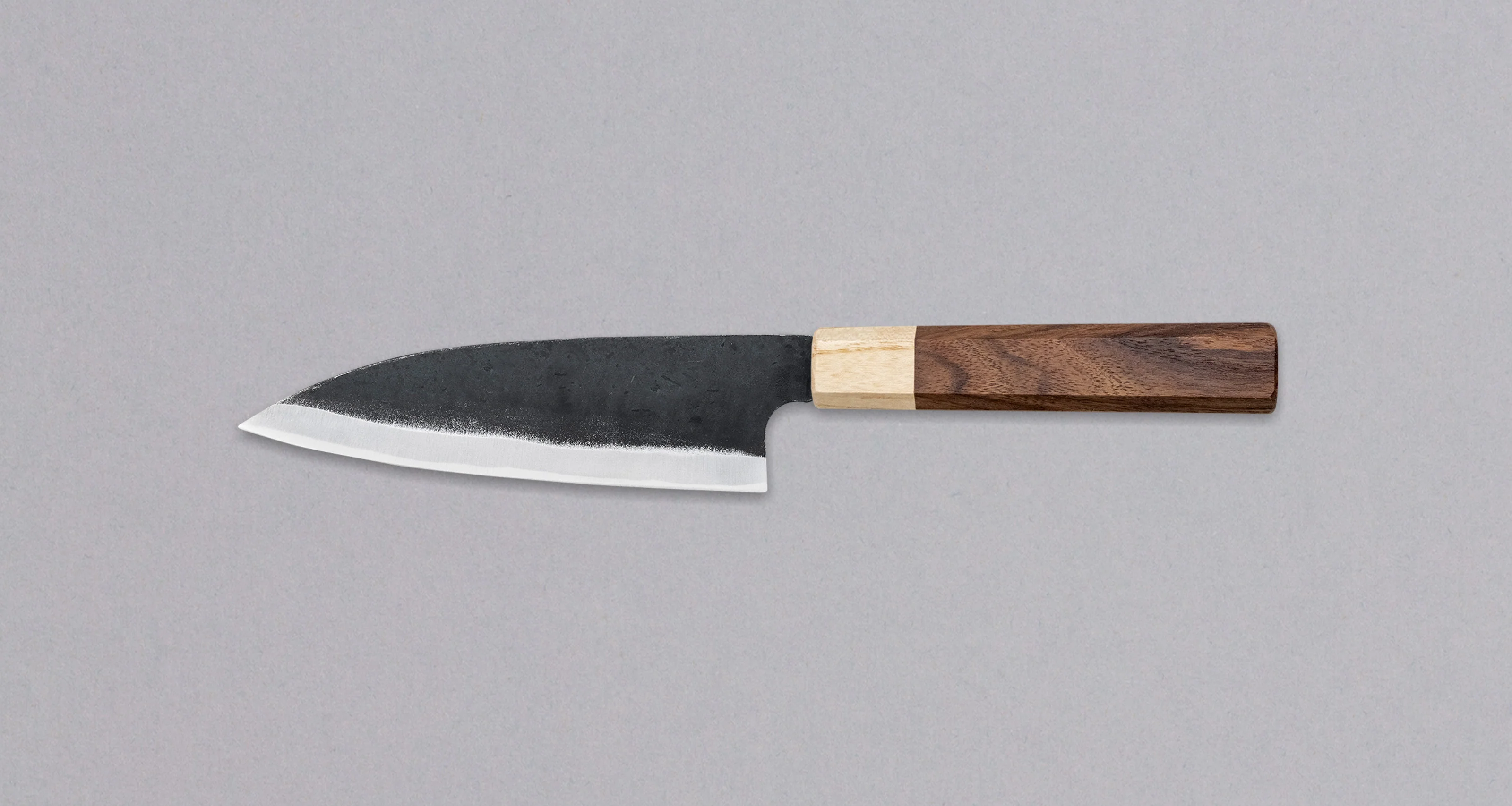 Yoshida Santoku Funayuki SUJ-2 Kuro-uchi 155mm (6.1") [Rosewood-Cedar/Octagon] - Image 2