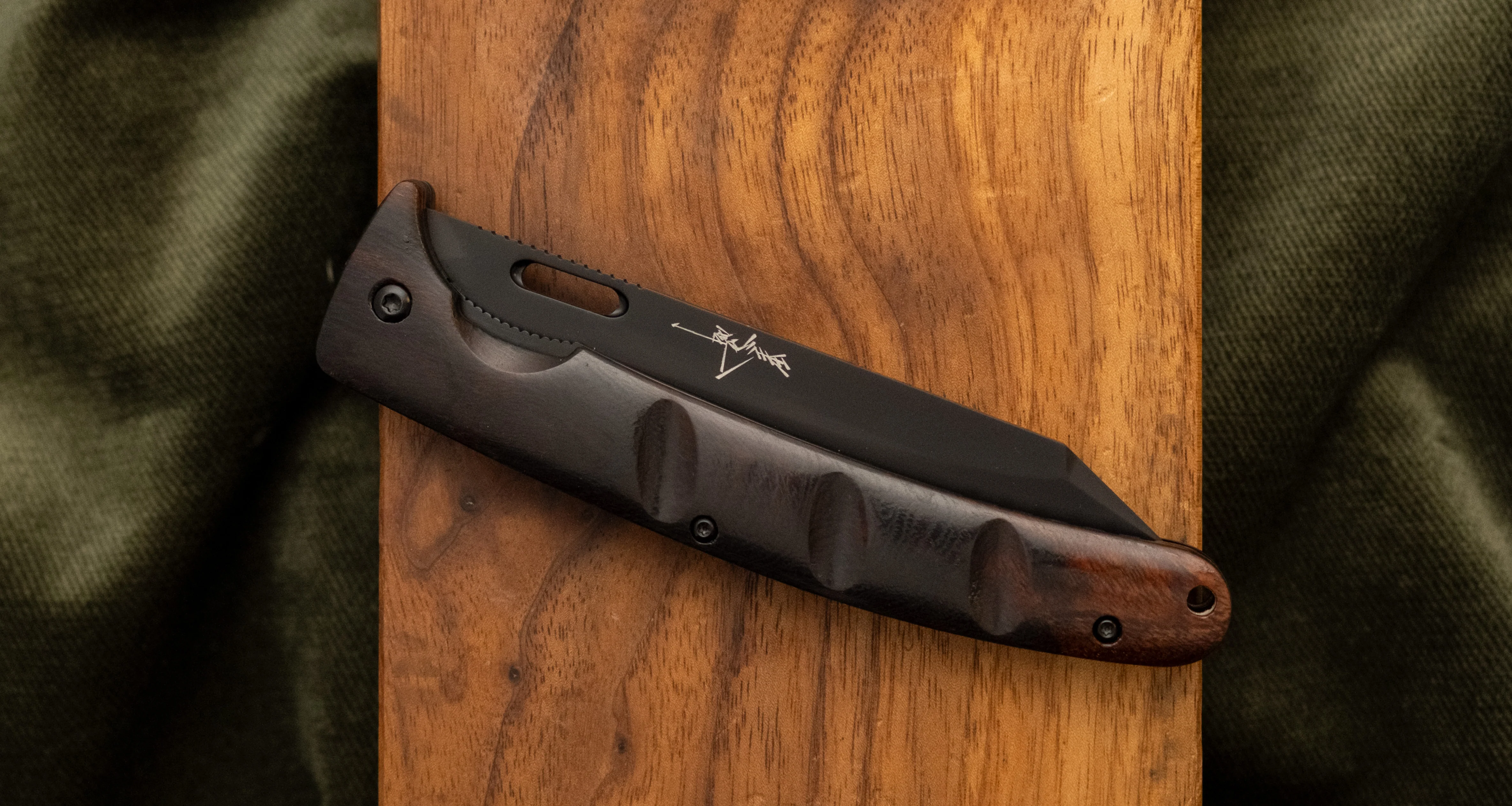 Yu Kurosaki Utility Folding Knife SG2 Ironwood 105mm (4.1") - Image 8