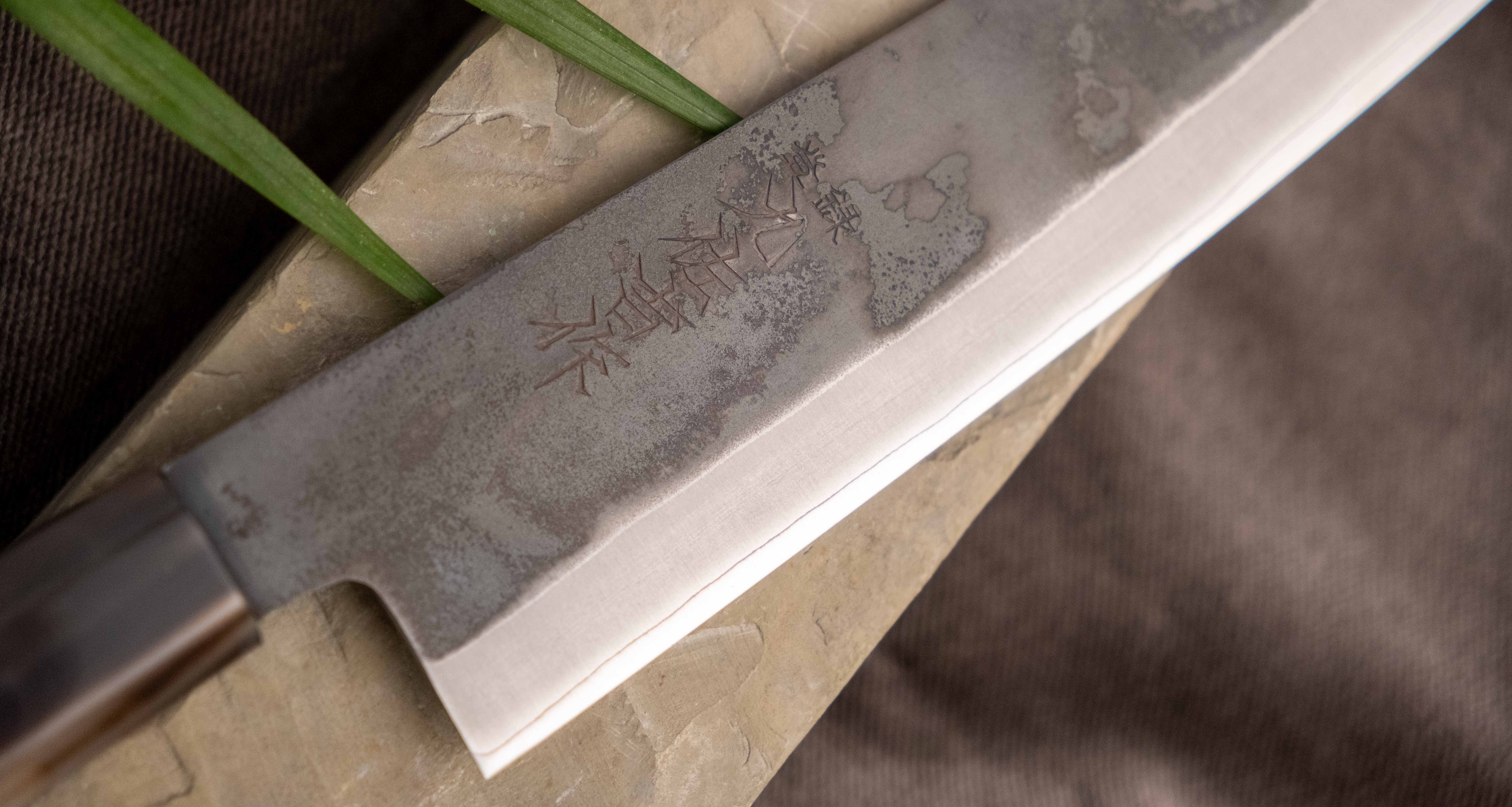 ZDP-189 Gyuto Black Ebony Blond Buffalo 210mm (8.3") - Image 4