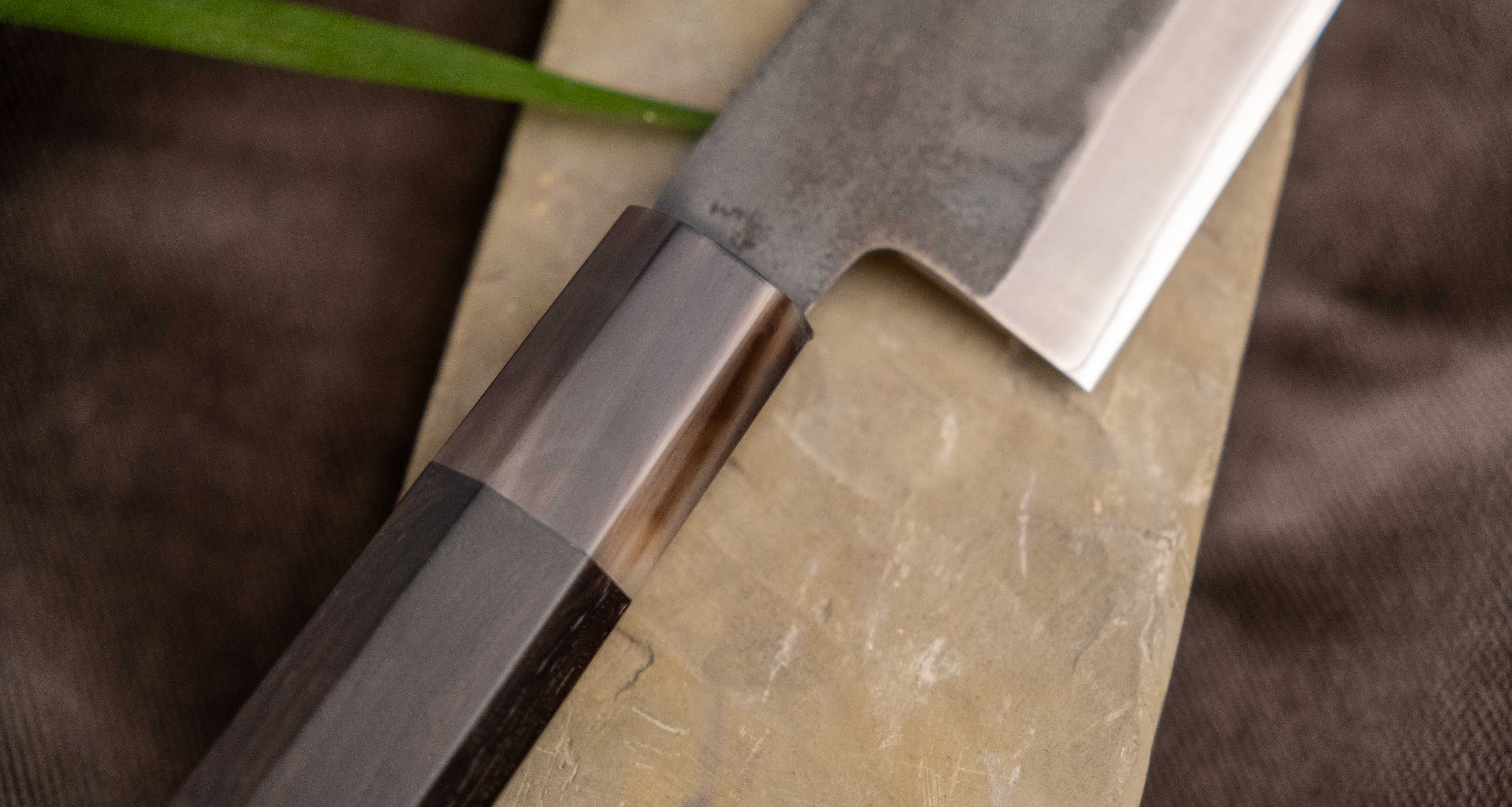 ZDP-189 Gyuto Black Ebony Blond Buffalo 210mm (8.3") - Image 5