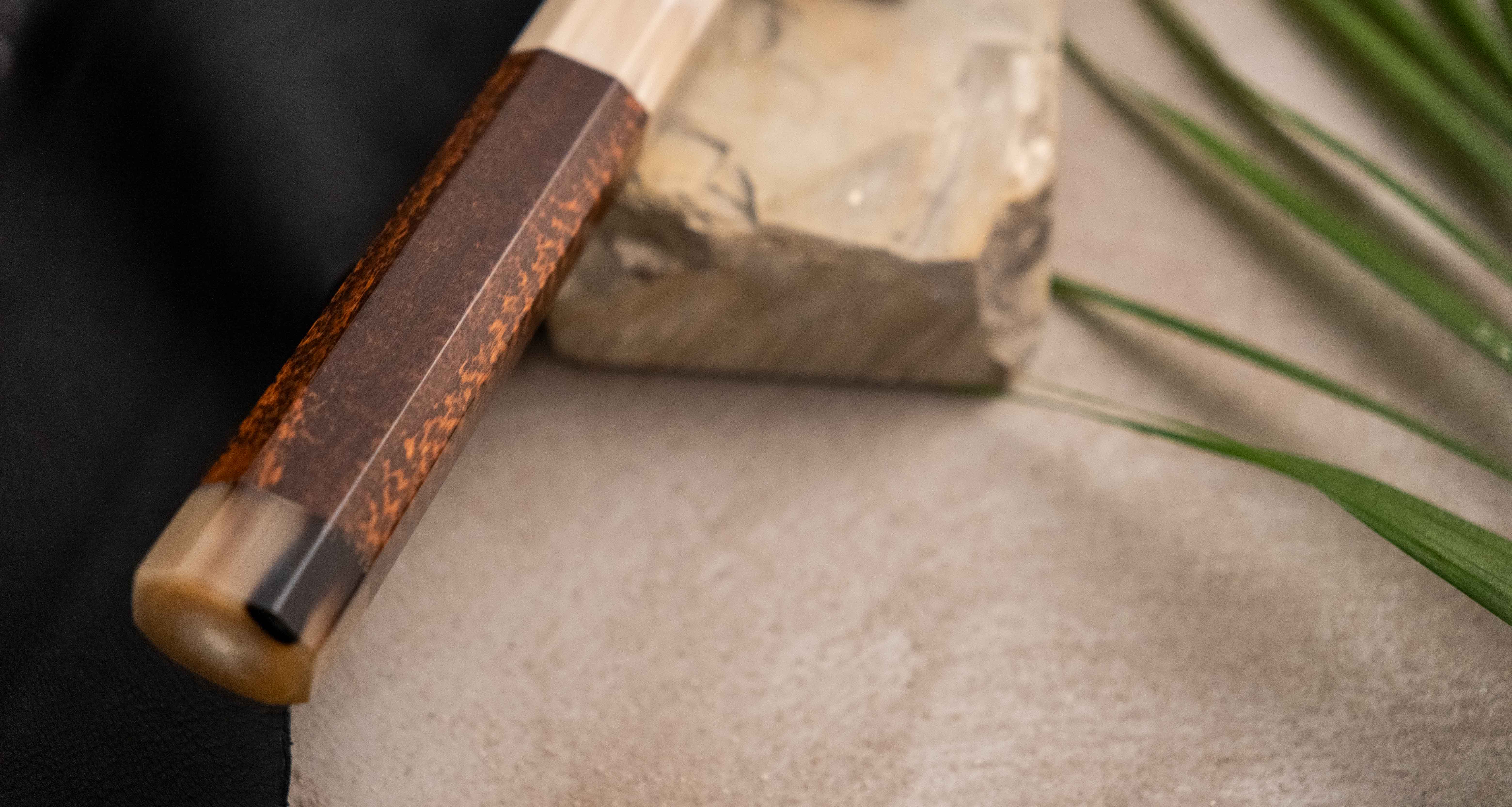 ZDP-189 Gyuto Damascus Snake Blond Buffalo 240mm (9.4") [limited] - Image 7