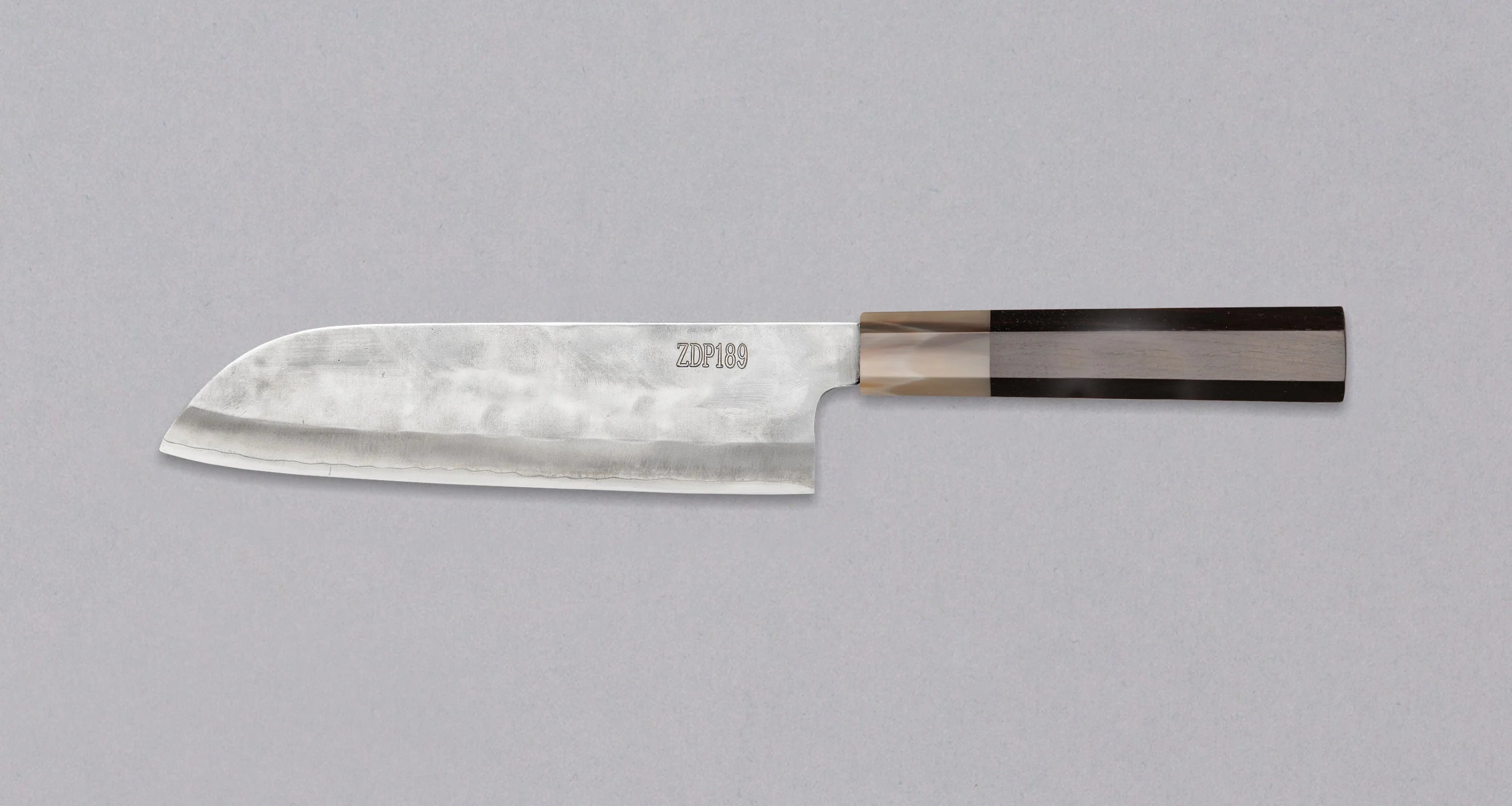 ZDP-189 Santoku Silver Ebony Blond Buffalo 180mm (7.1") - Image 2