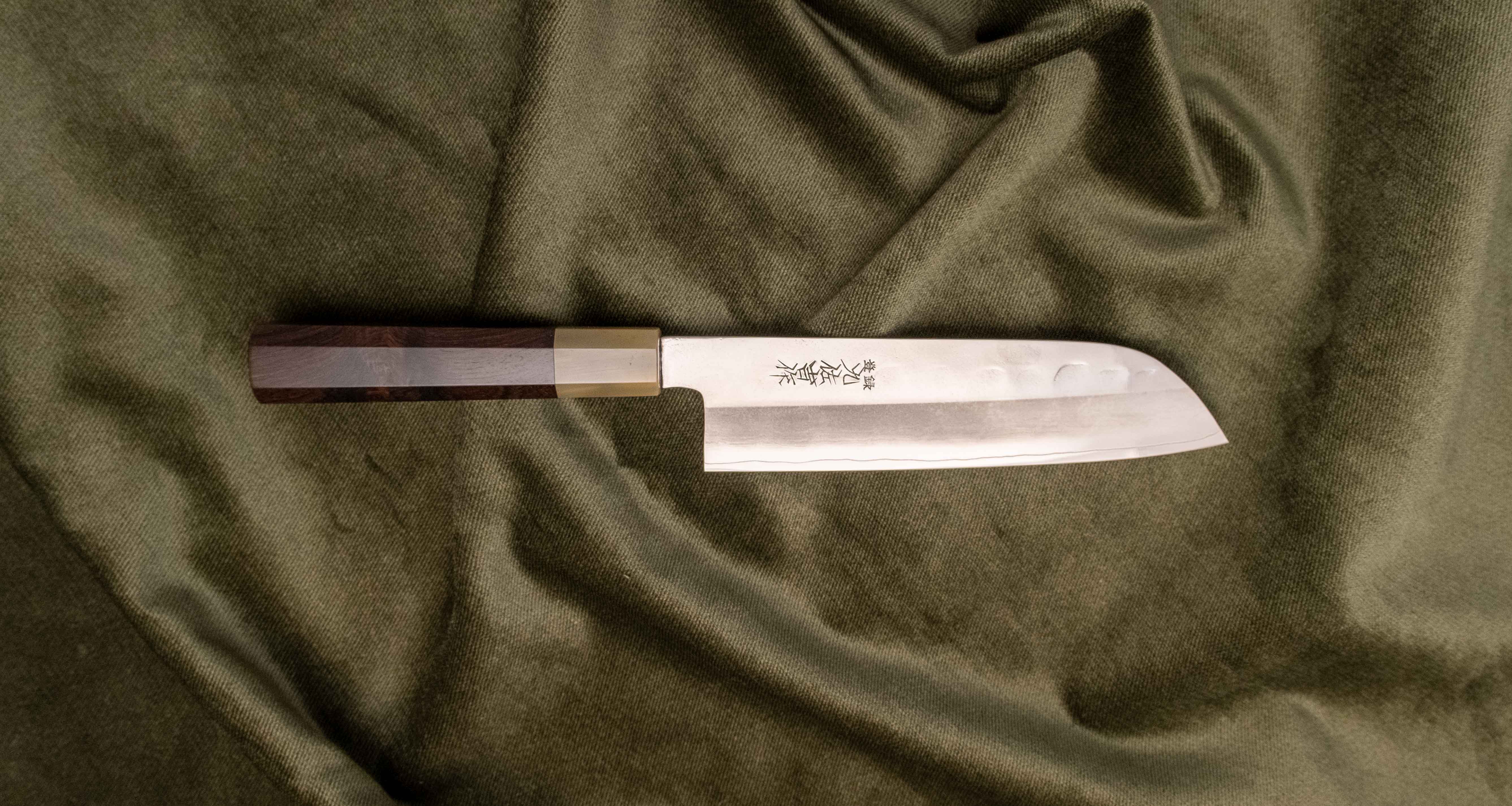 ZDP-189 Santoku Silver Ebony Blond Buffalo 180mm (7.1") - Image 5